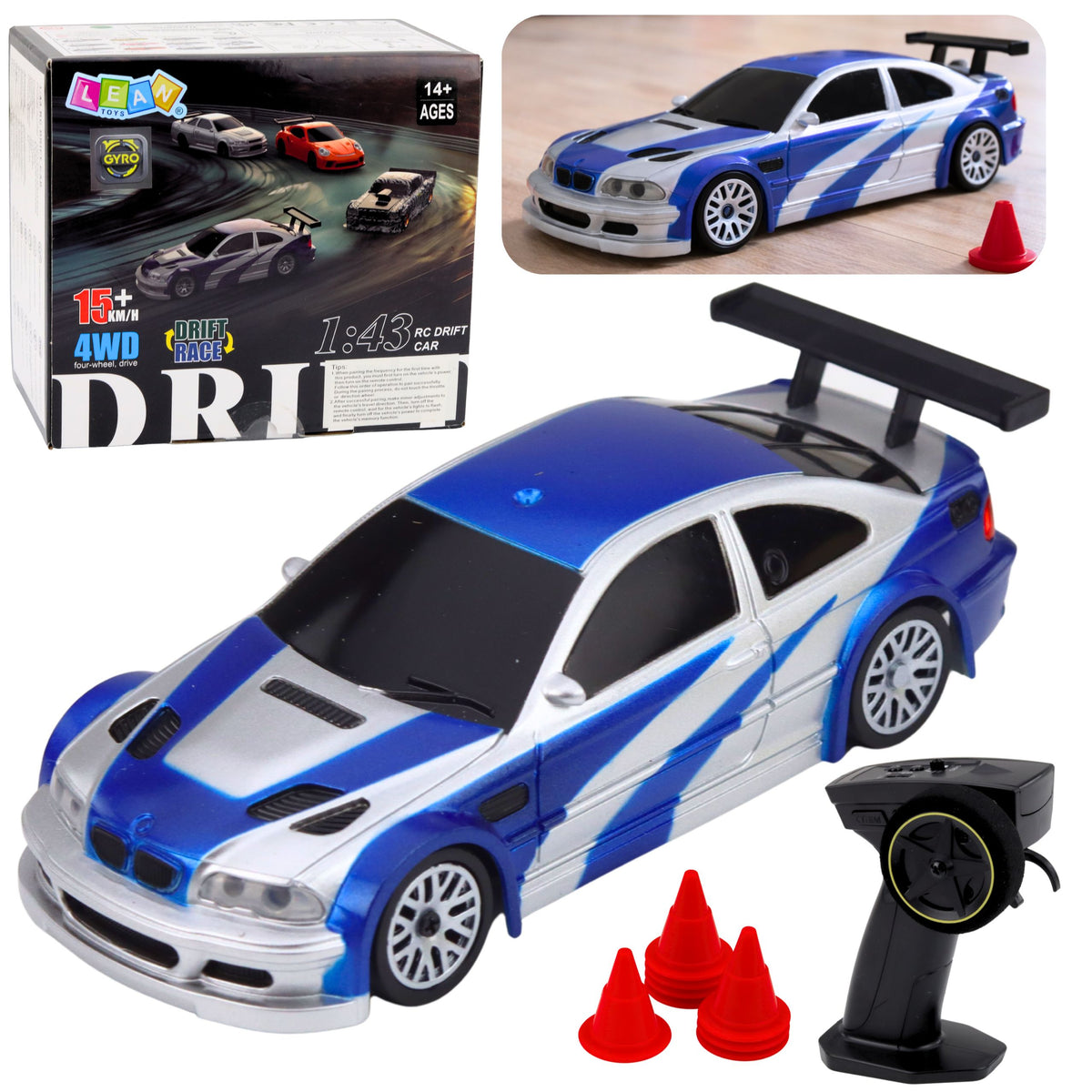 E46 Ferngesteuerter Driftsportwagen Rc Cones 15 Km/h 1:43
