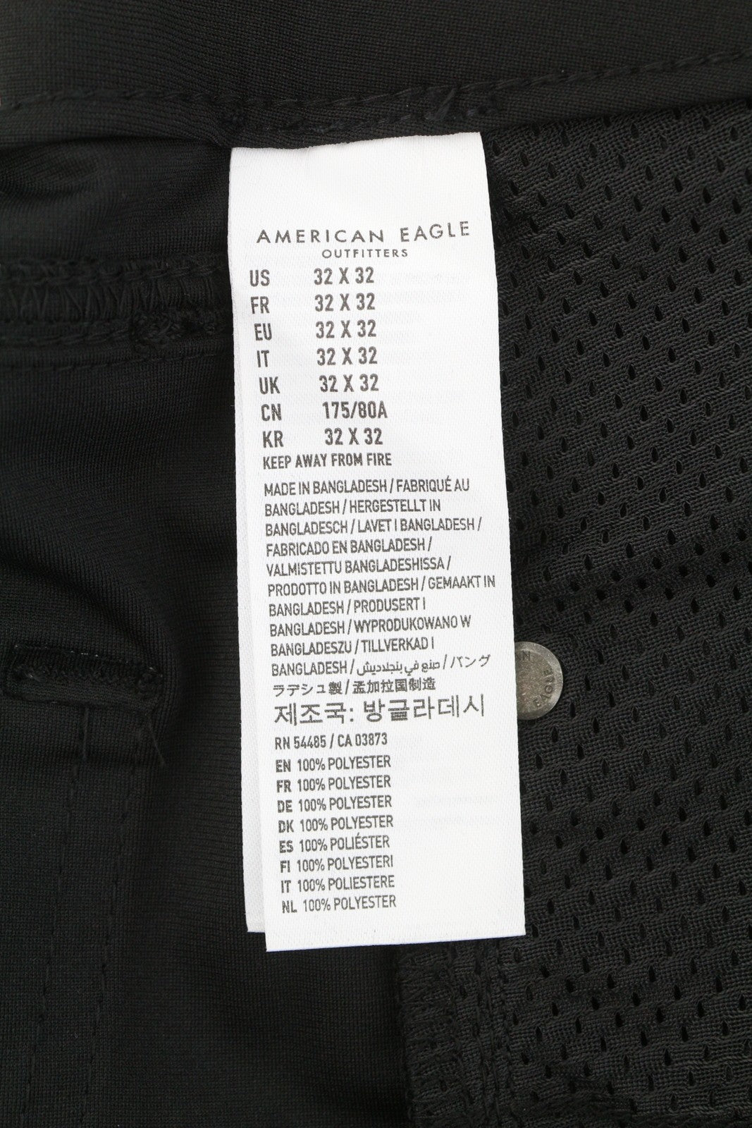 American Eagle Outfitters Rörningsfri Slim Active Flex Men Byxor svart