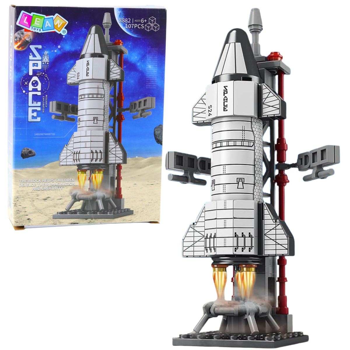 Building Blocks Space Rocket Launch Tower 107 Pcs.