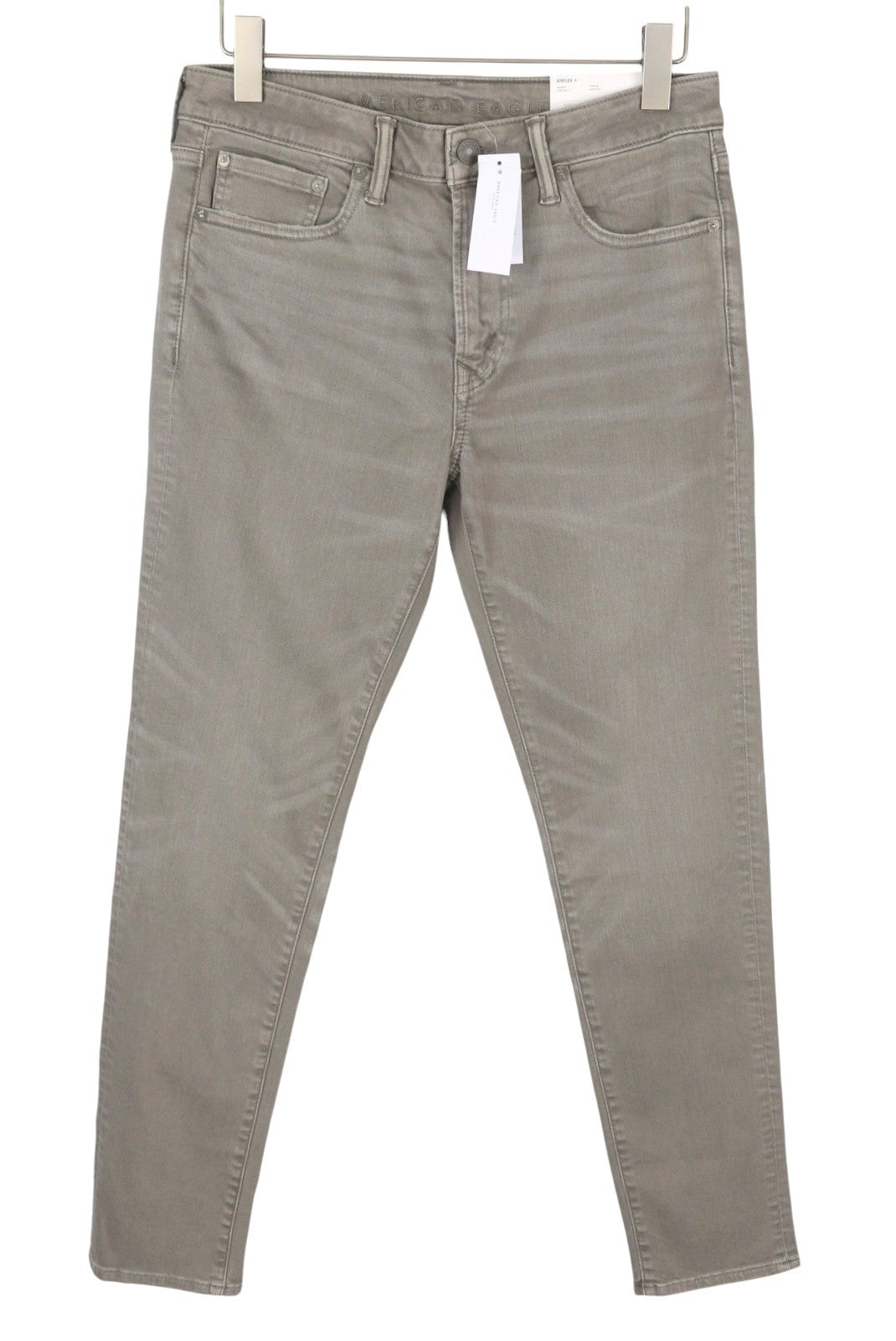 American Eagle Outfitters Skinny Ariflex+ Men Jeansgrey Whiskers Faded
