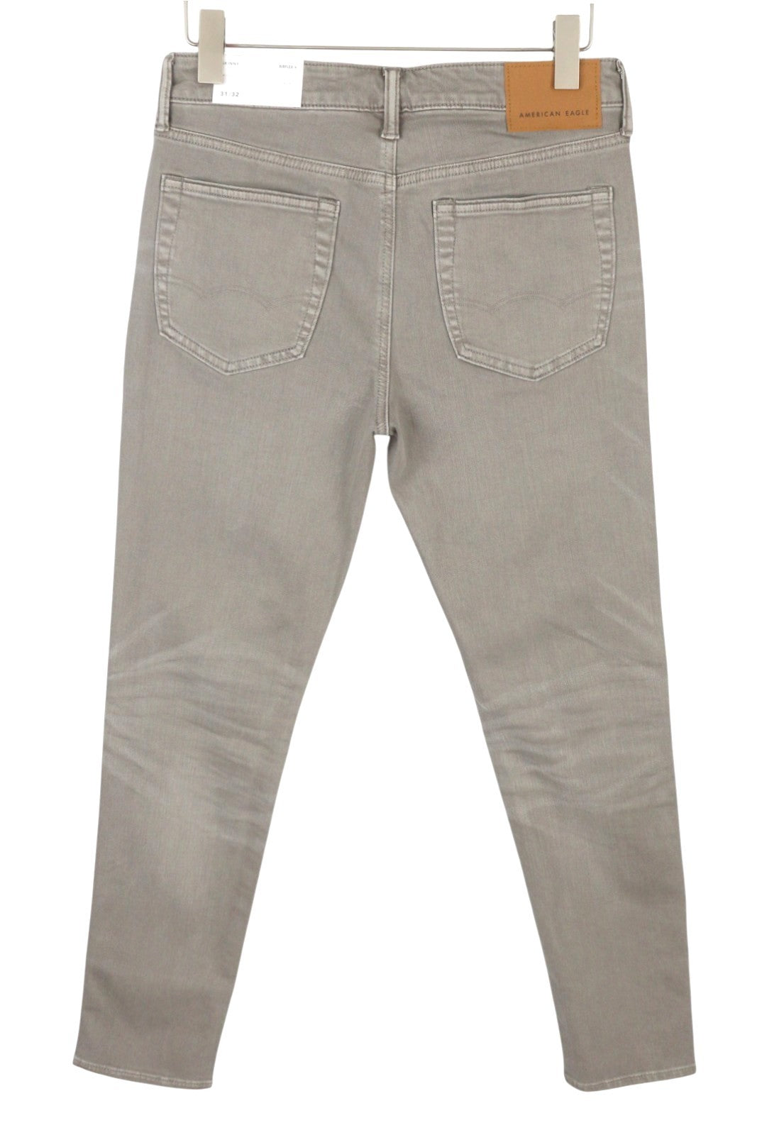 American Eagle Outfitters Skinny Ariflex+ Men Jeansgrey Whiskers Faded