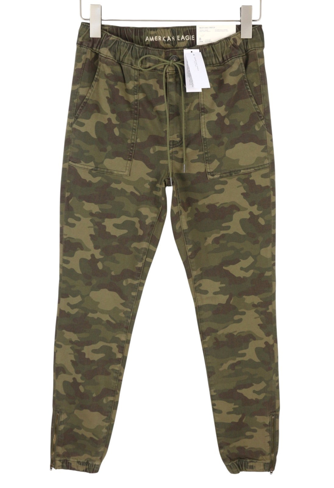 American Eagle Outfitters Jegging Jogger Calça feminina camuflada elástica