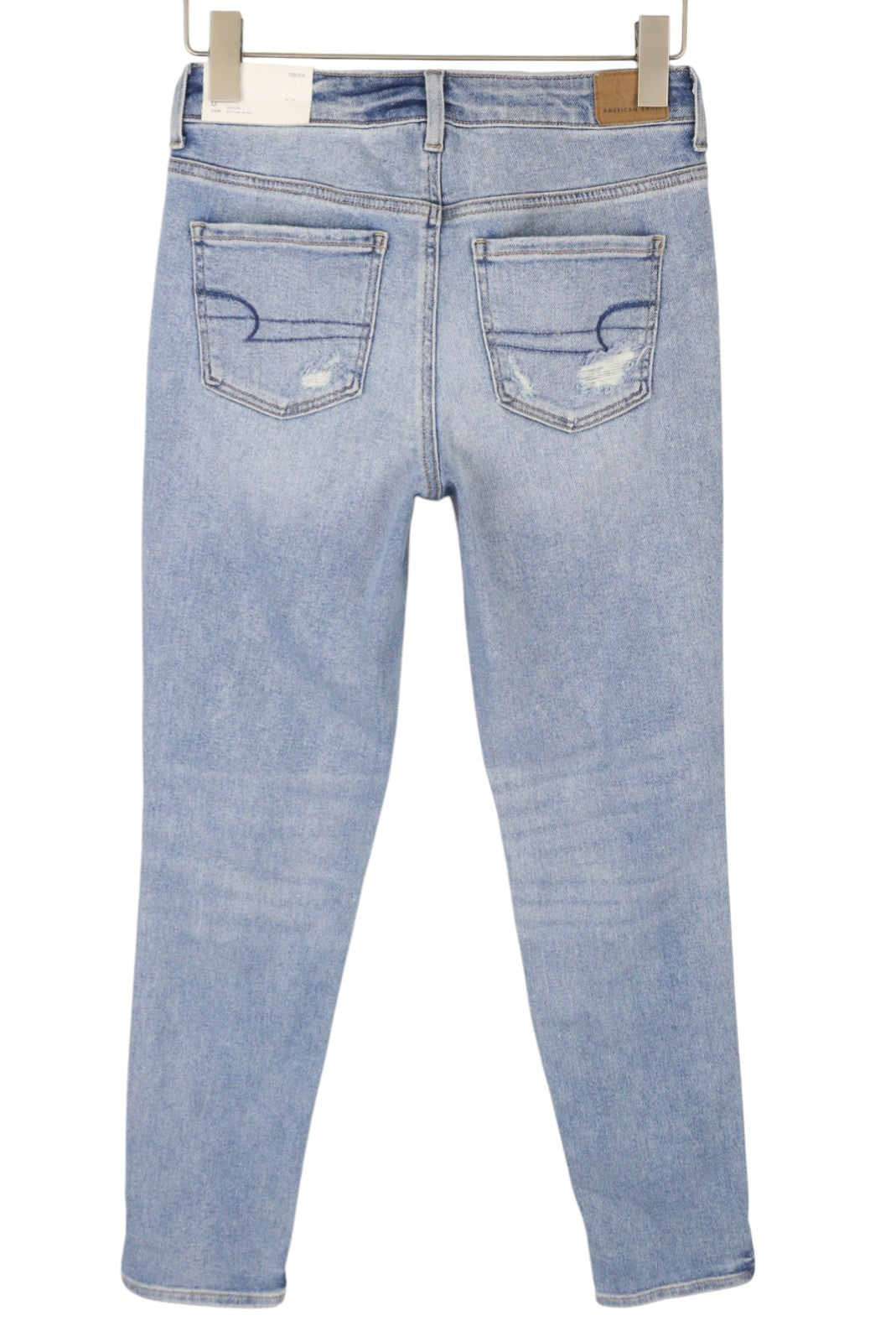 Damskie jeansy American Eagle Outfitters Tomgirl Slashed Sky Stretch