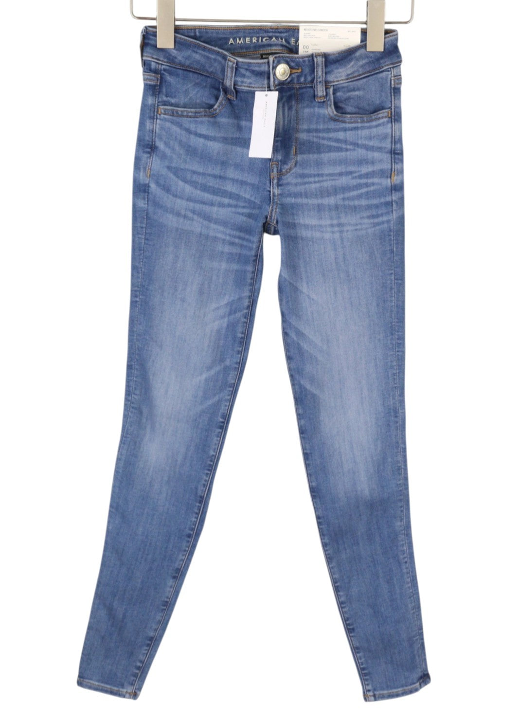 American Eagle Outfitters Jegging Brilliant Blue Jeans pentru femei stretch