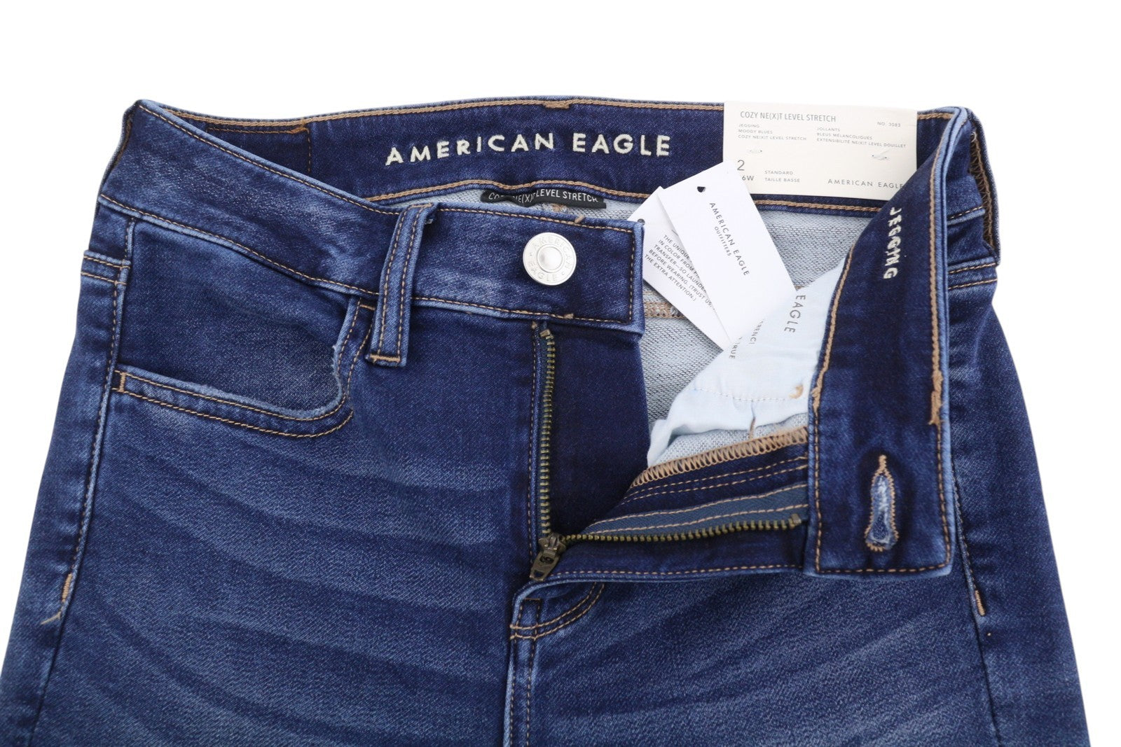 American Eagle Outfitters Jegging Moody Blue Dames Jeanscozy Stretch