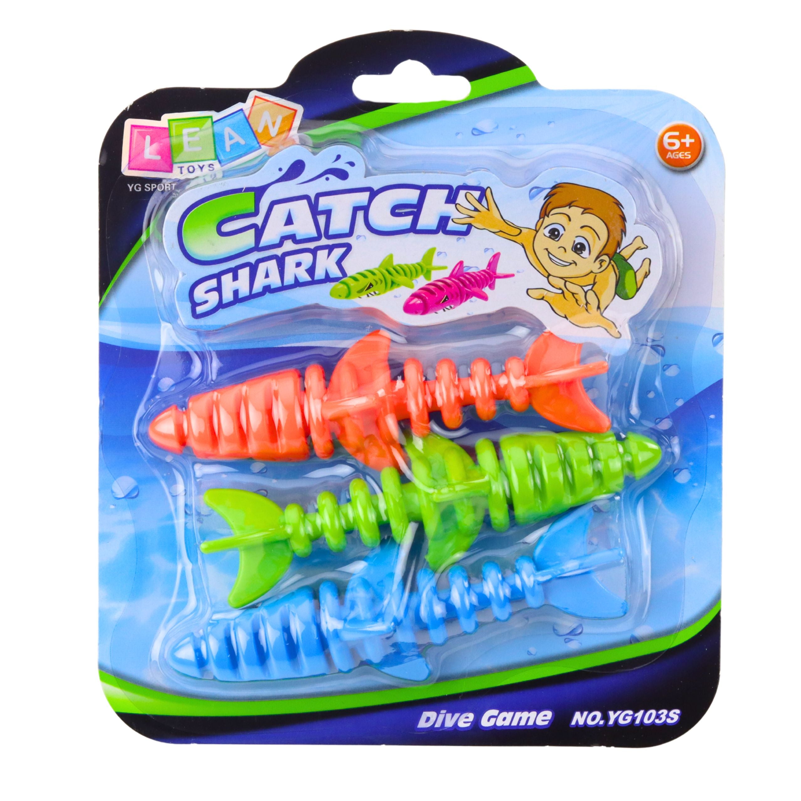 Shark Diving Bath Toys Colorful 3 Pcs.