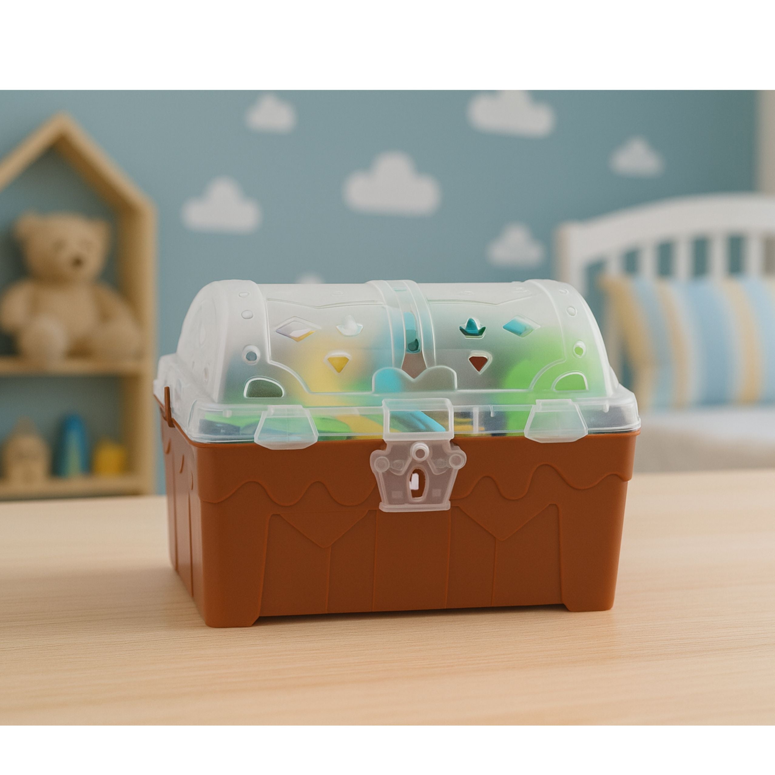 Treasure Chest Set For Diving And Water Fun Brown 21 Pcs.