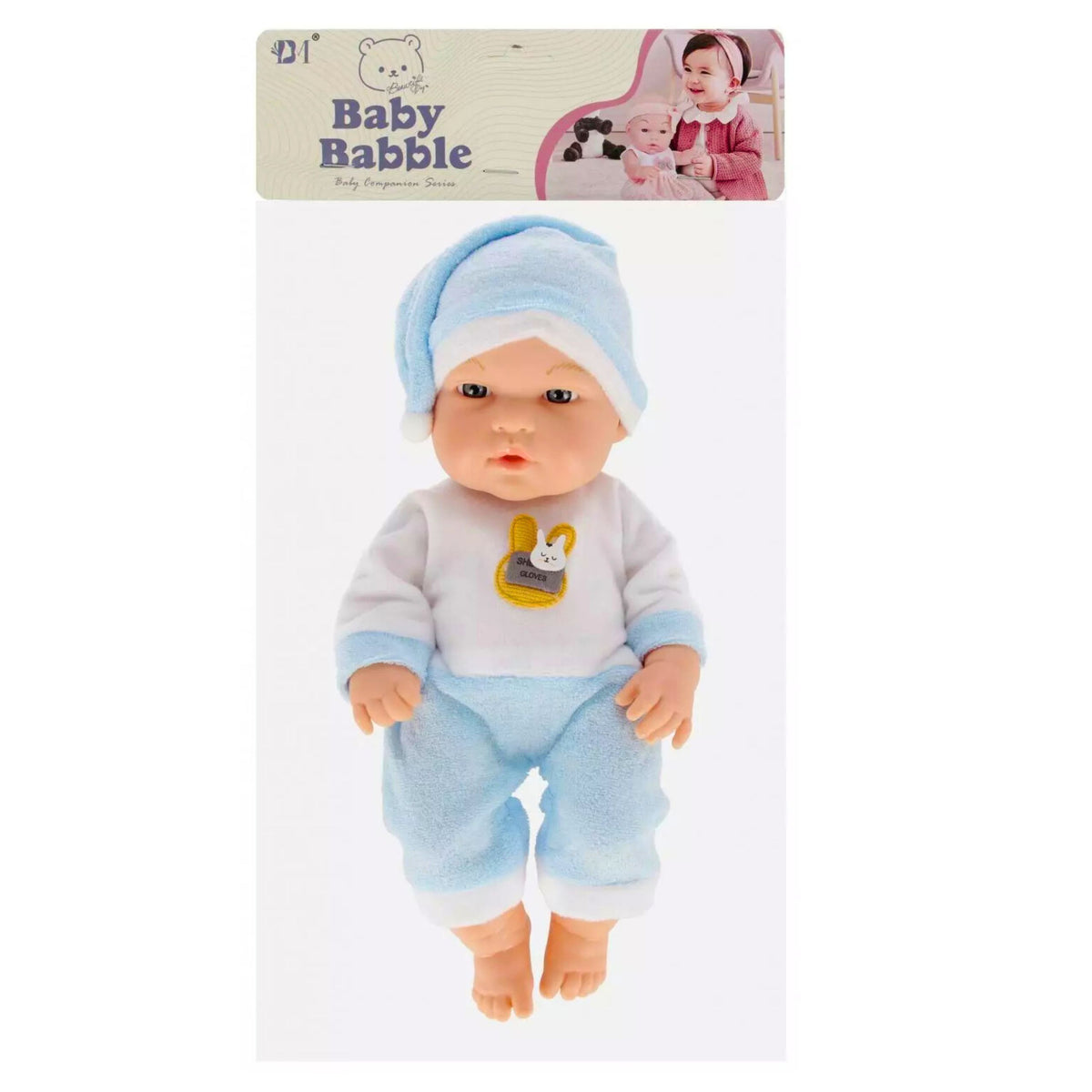 Baby Doll In Blue Pajamas Hat Movable Arms And Legs 30cm