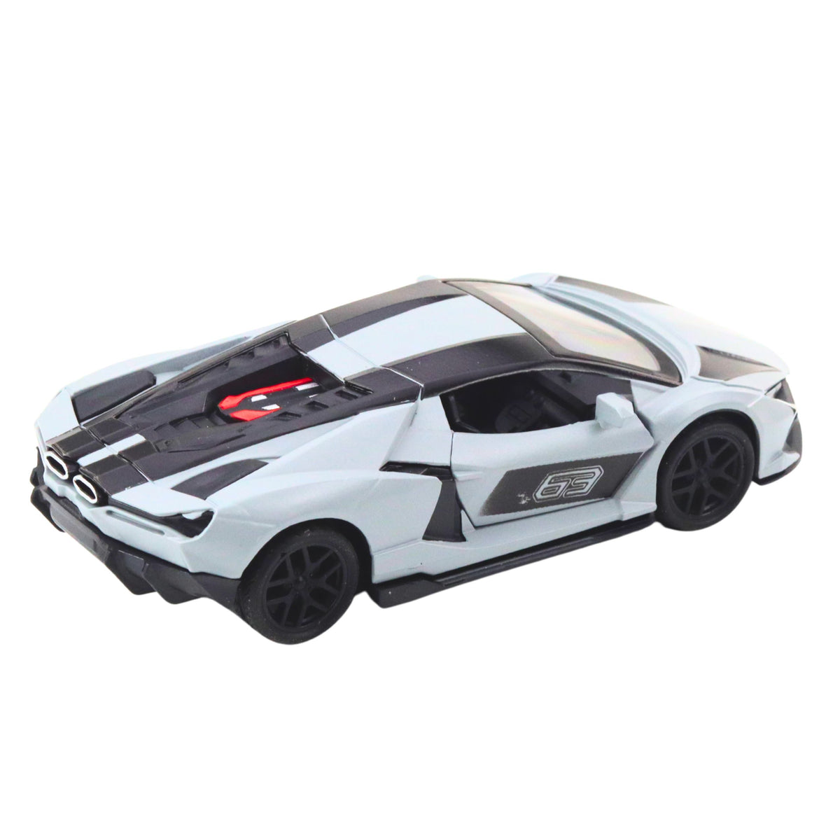 Sportautó Metal Race Drive Nyíló ajtók szürke 1:32