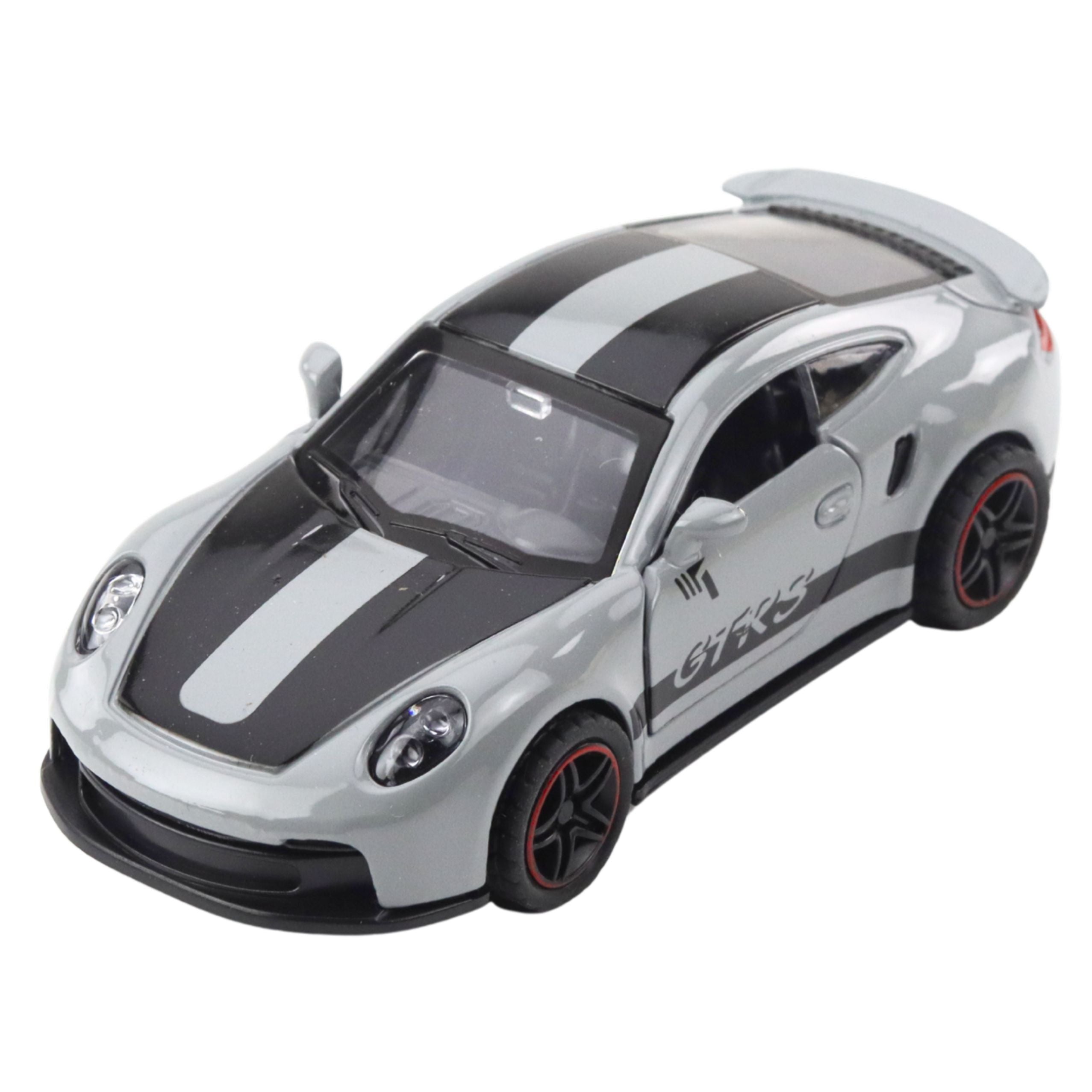 Metal Race Car With Opening Doors Gray Gtrs 1:43