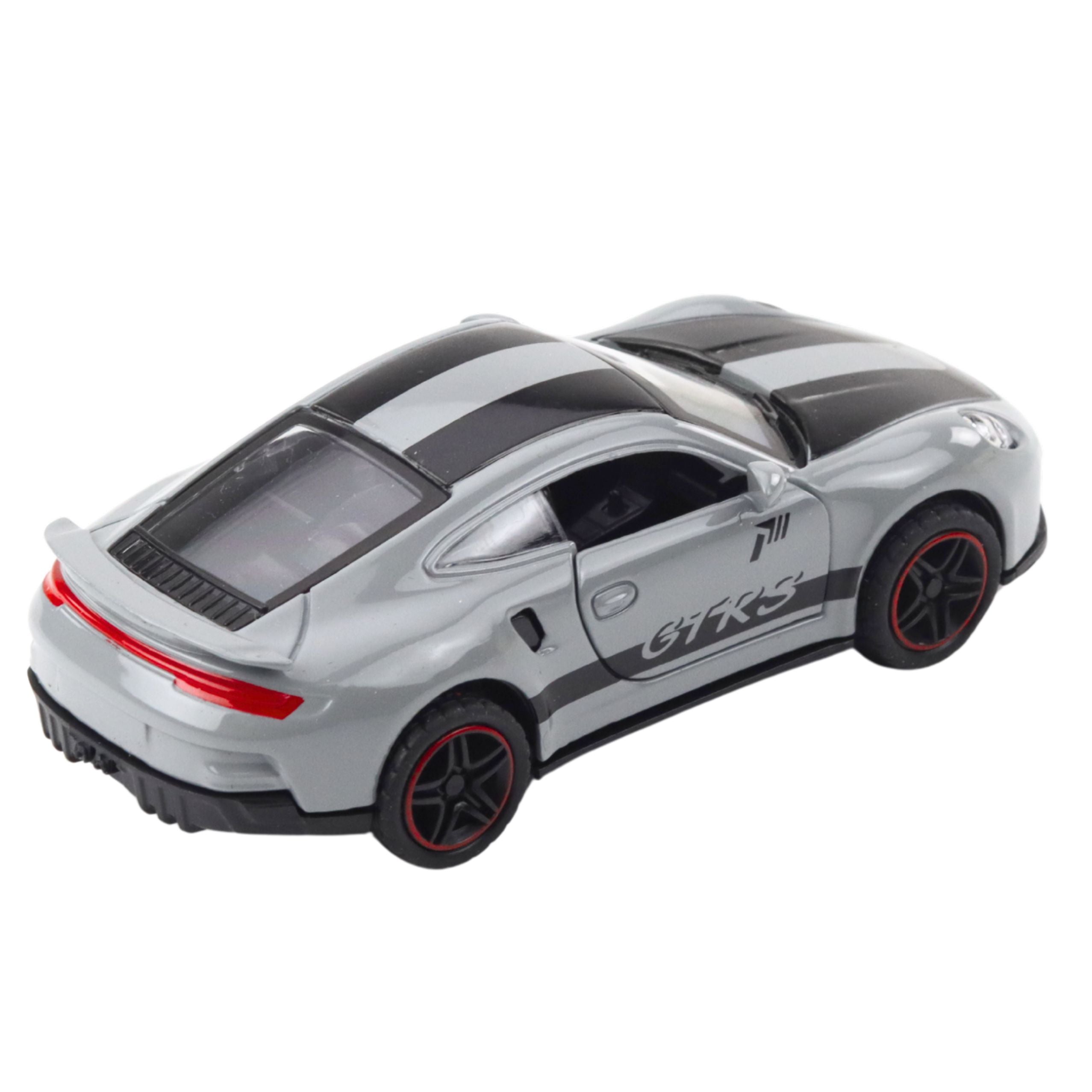 Metal Race Car With Opening Doors Gray Gtrs 1:43