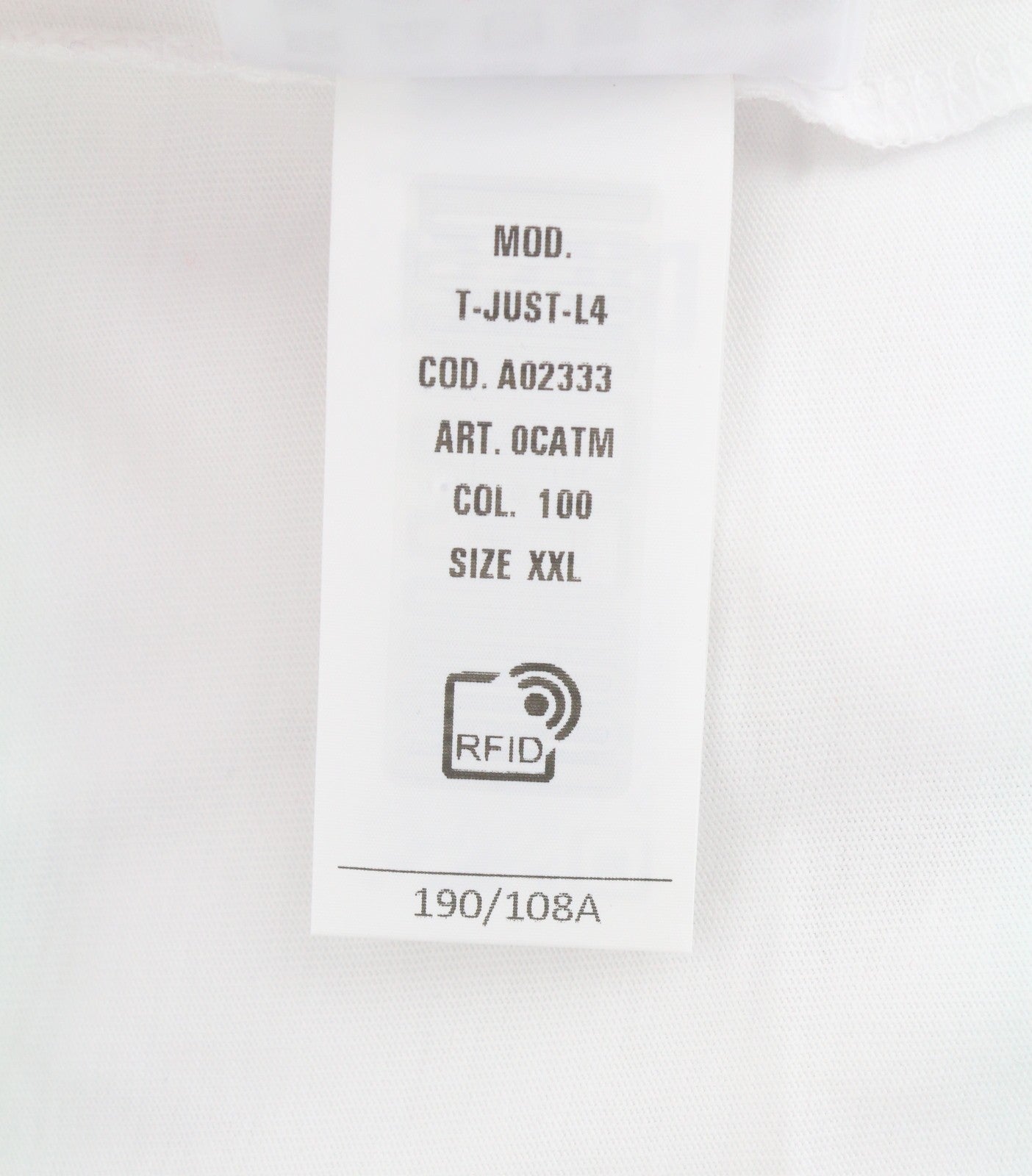 Diesel T-just-l4 Pánské tričko 2xl Bílá Bavlna Tricot Crew Neck Krátký rukáv
