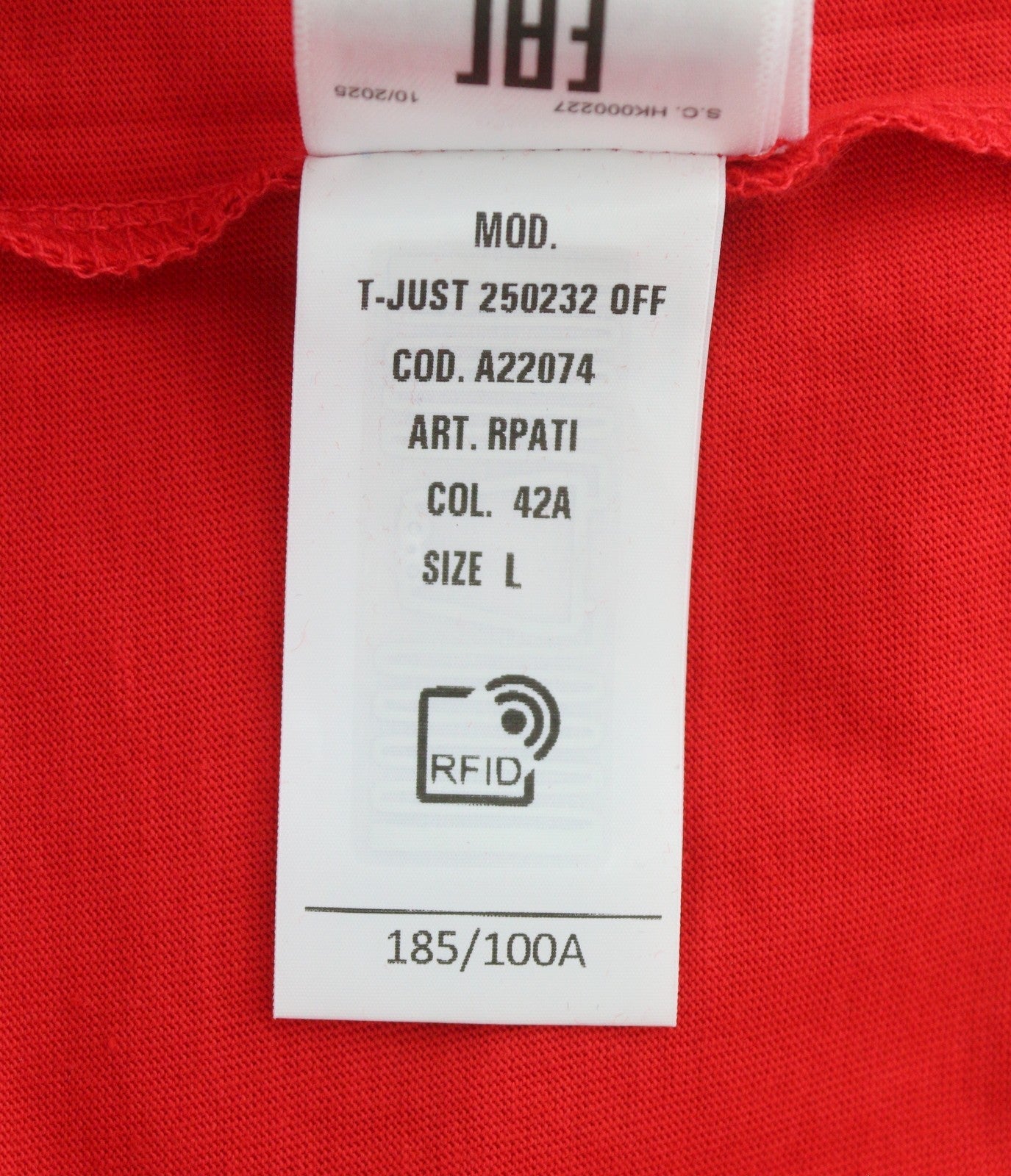 Diesel T-just 250232 Off Hombre Camisetarojo Algodón Cuello Redondo Manga Corta