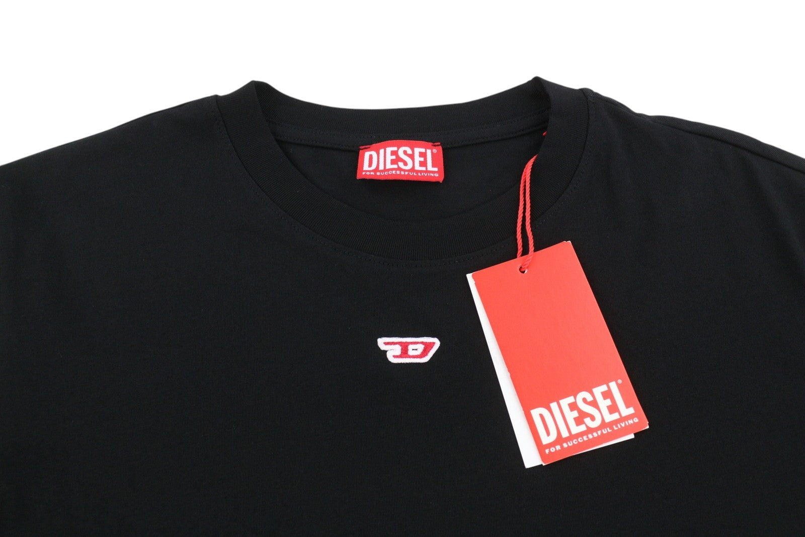 Pánské tričko Diesel T-diegor-d Černá Bavlna Tricot Crew Výstřih Krátký rukáv