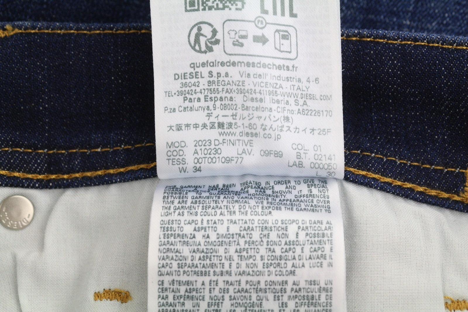 Díosal 2023 D-finitive 09f89 Men Jeansblue Faded barrchaolaithe Fit Rrp150