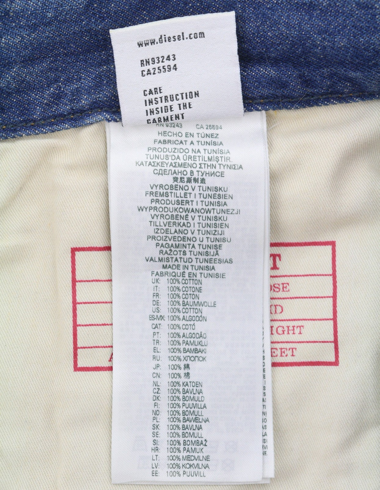 Diesel 2001 D-macro 0njan Herre Jeansblå Loose Fit Lige ben Rrp175