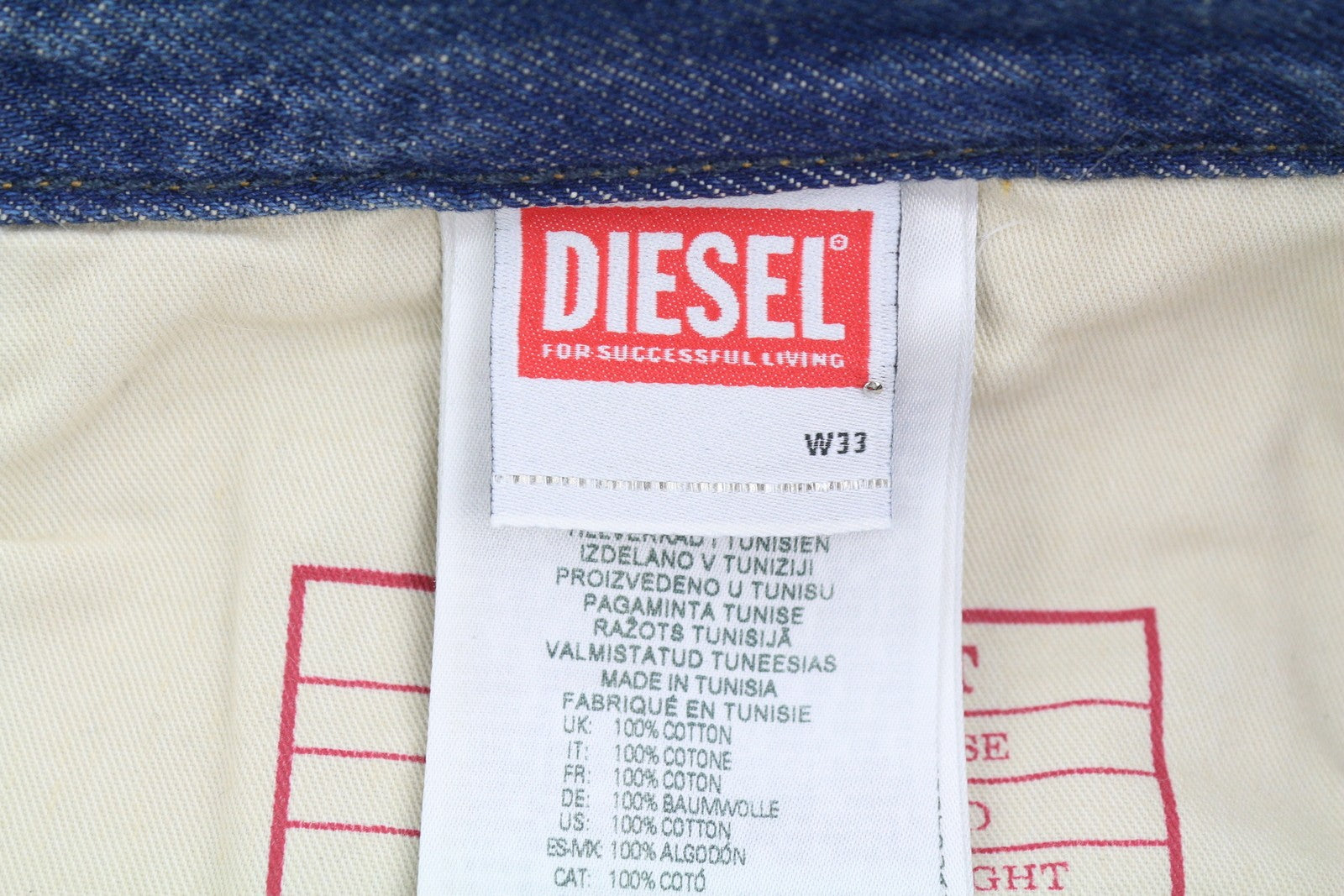 Diesel 2001 D-macro 0njan Herre Jeansblå Loose Fit Lige ben Rrp175