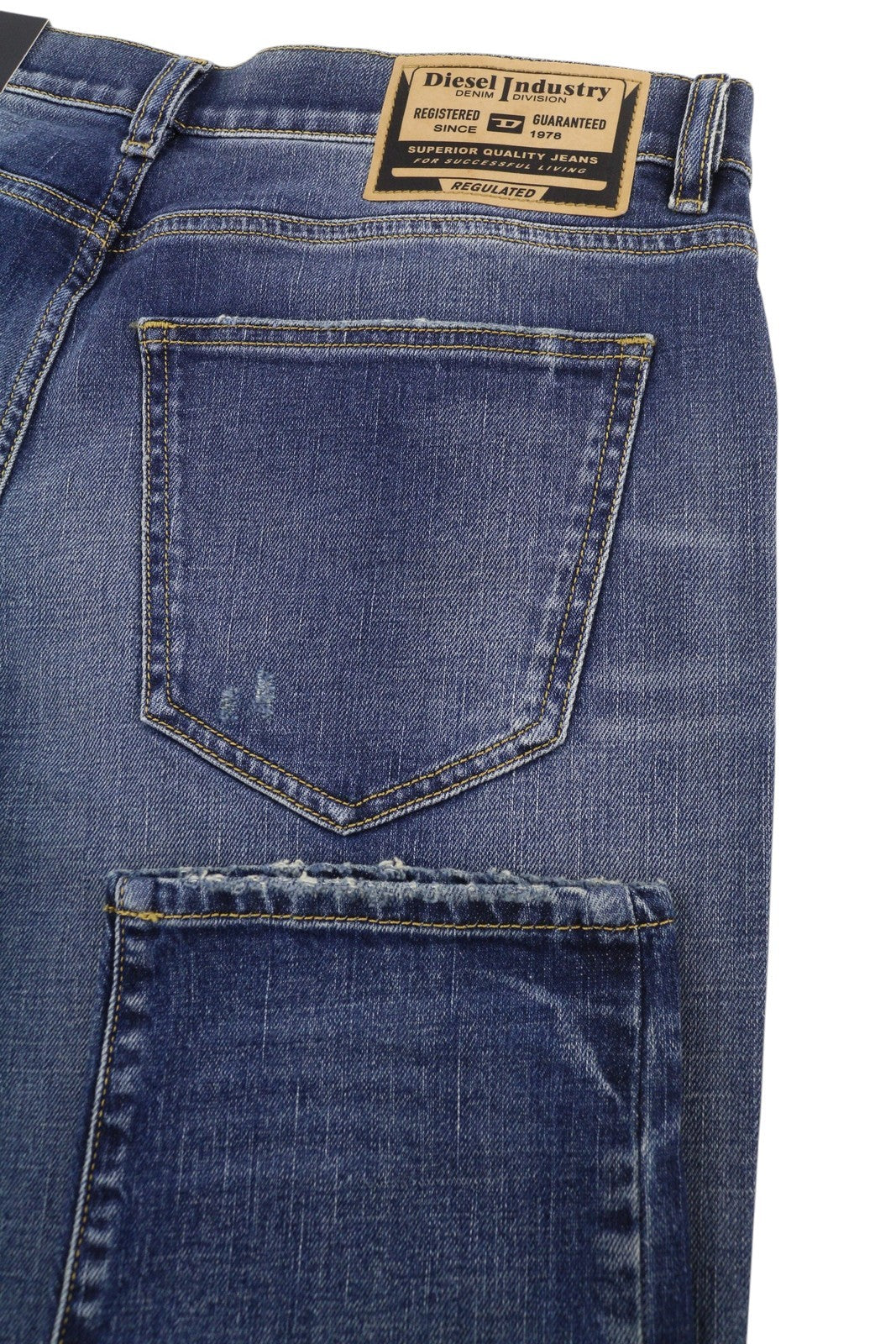 Diesel 2019 D-strukt R8i0c Men Jeansblue Faded Distress Rrp250