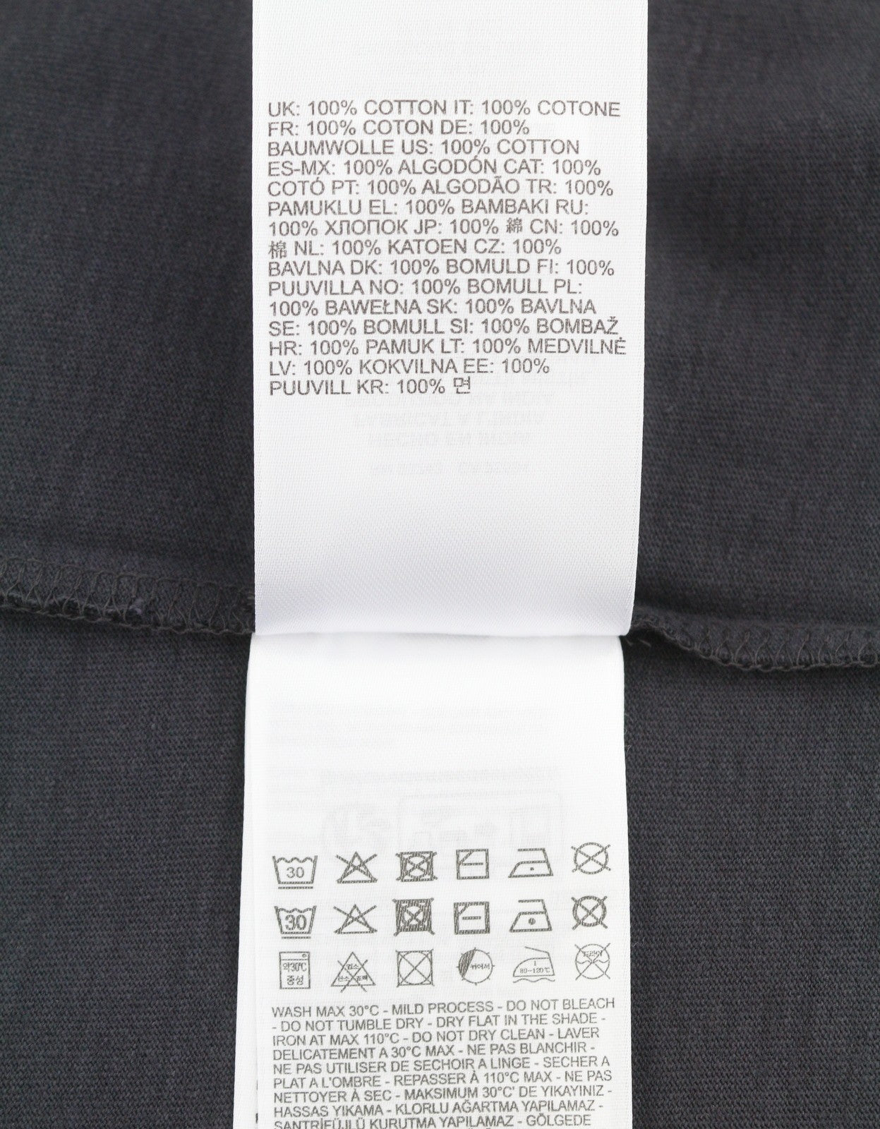 Diesel T-wash-q1 Herren T-Shirt 2XL Grau Faded Patterned Übergroße Kurzarm