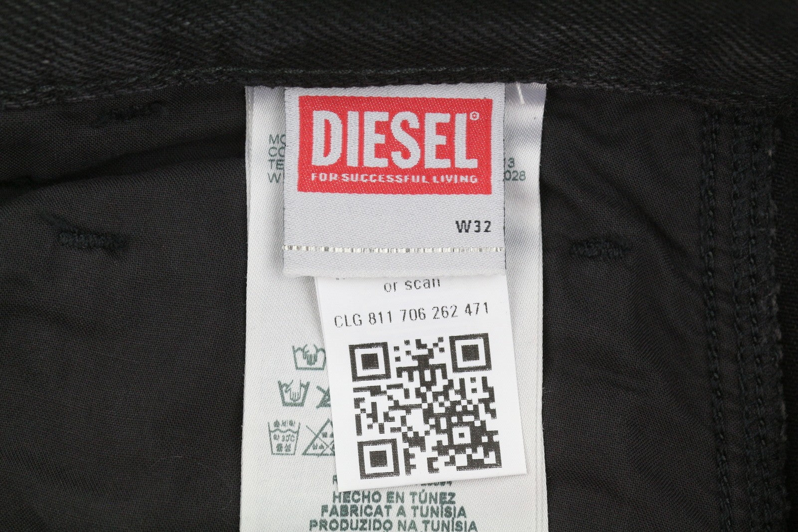 Diesel D-shift 09j96 Herre jeanssort Relaxed Fit Wide Ben Unisex Rrp325