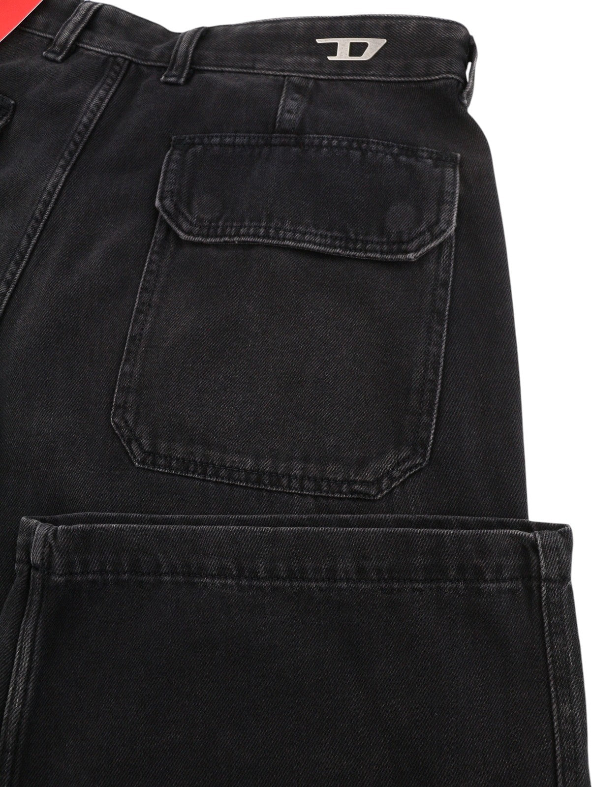 Diesel D-shift 09j96 Herre jeanssort Relaxed Fit Wide Ben Unisex Rrp325