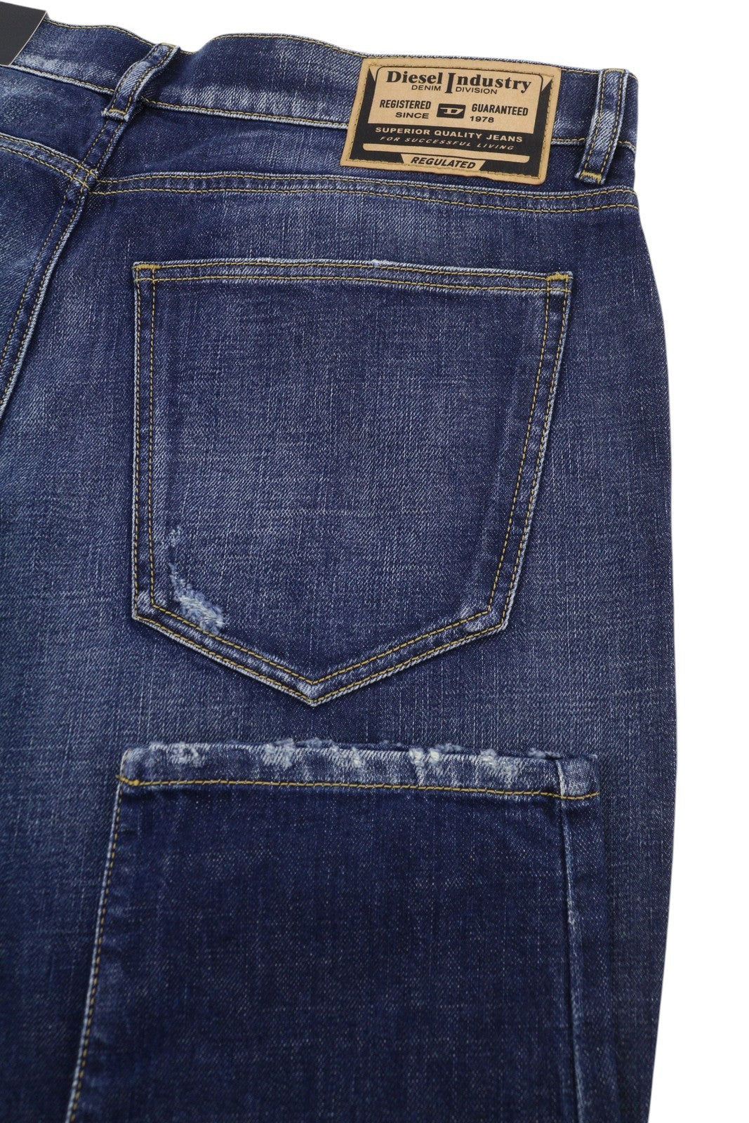 Diesel 2019 D-strukt R917i Uomo Jeansblu Faded Distress Slim Rrp195