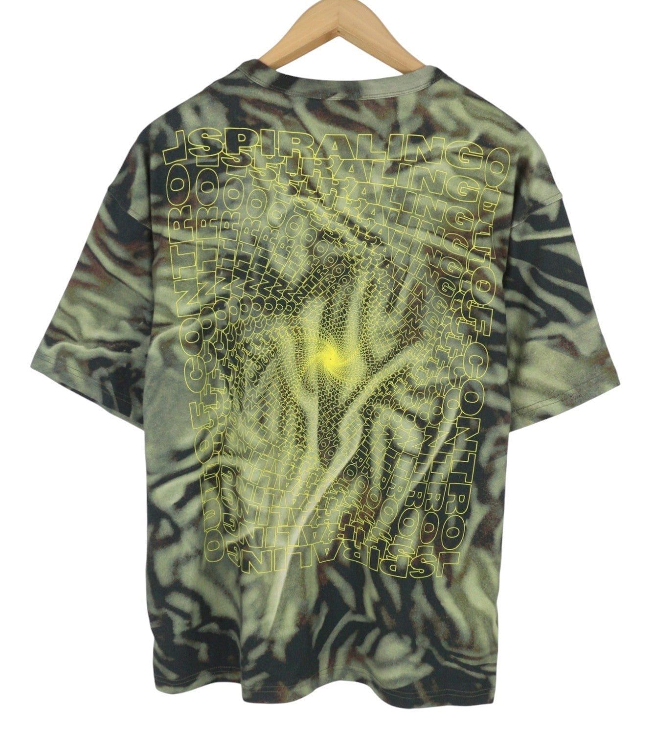 Diesel T-boxt-n3 Herren T-shirtgrün Zebra-Camo-Print Kurzarm RRP150