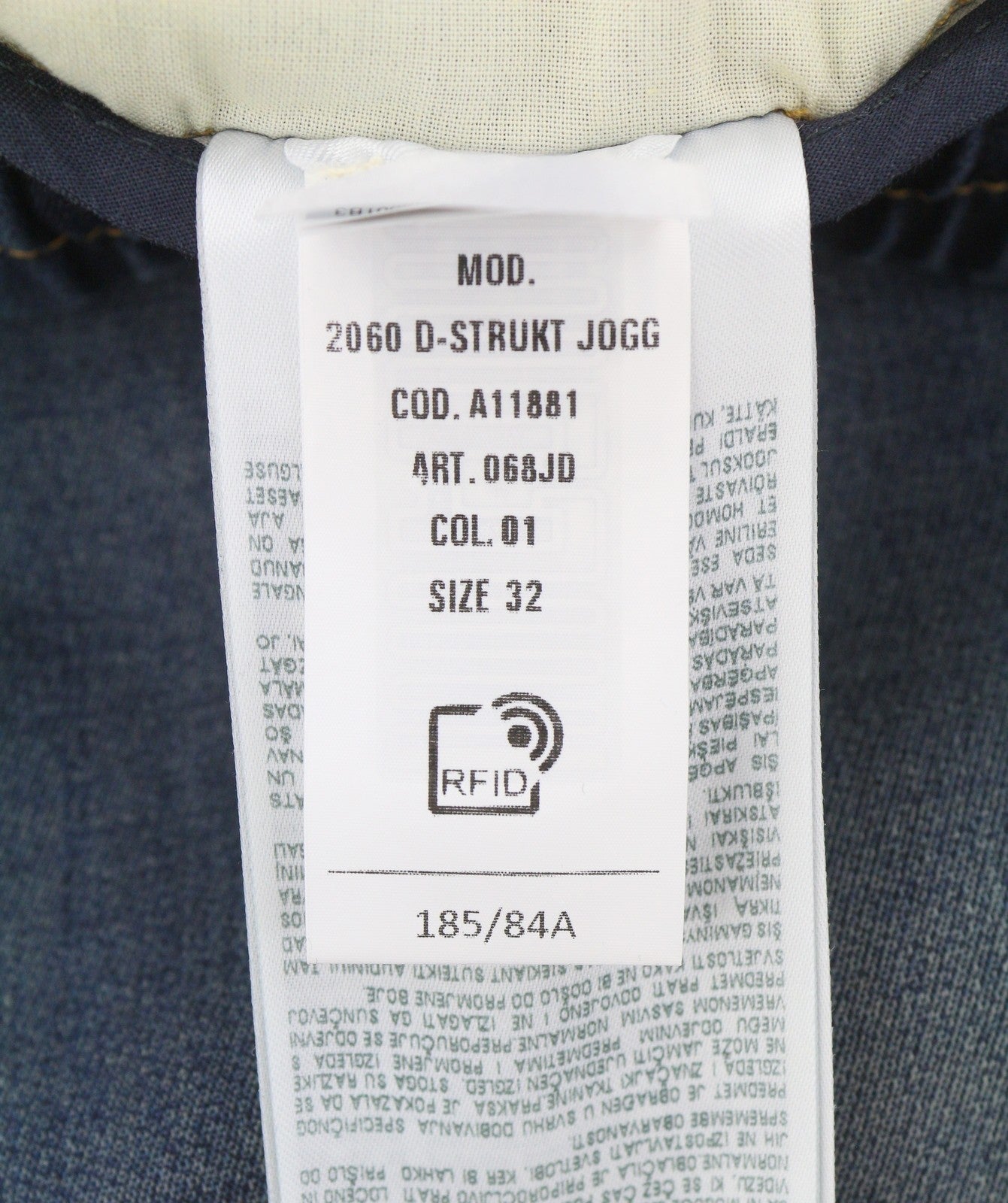 Diesel 2060 D-strukt Jogg 068jd Hommes Jeansblue Faded Distress Rrp295