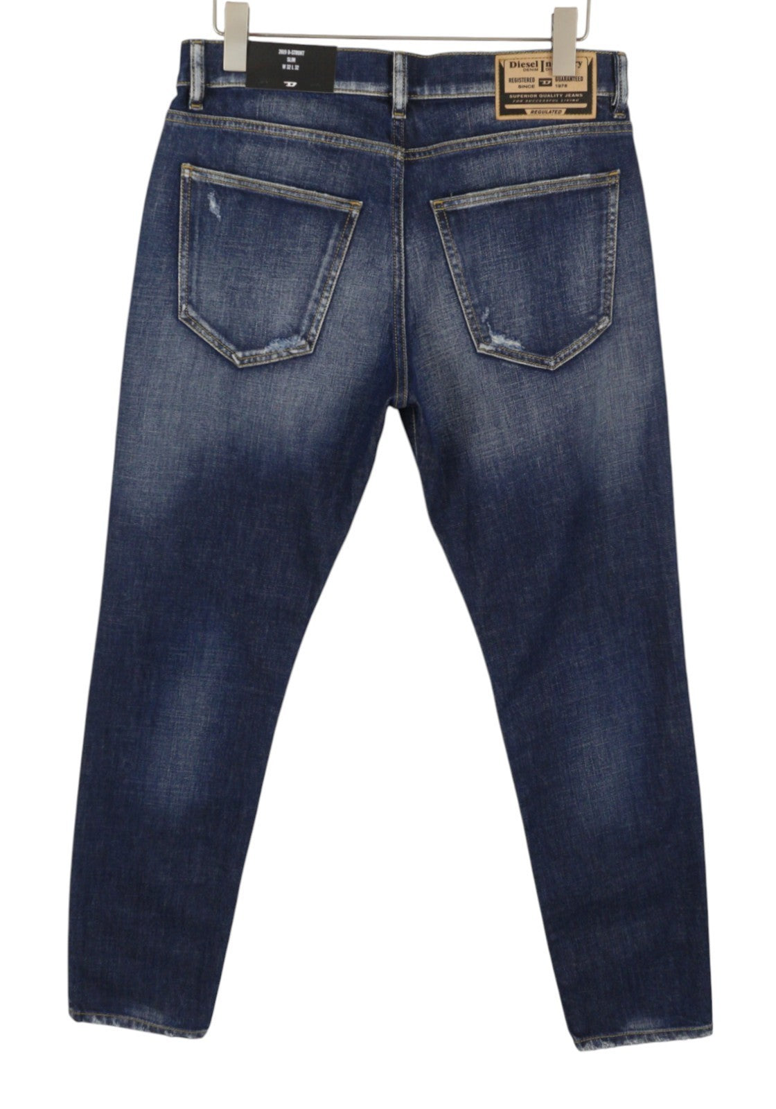 Diesel 2019 D-strukt R917i Men JeansBlue Faded Distress Slim Rrp195