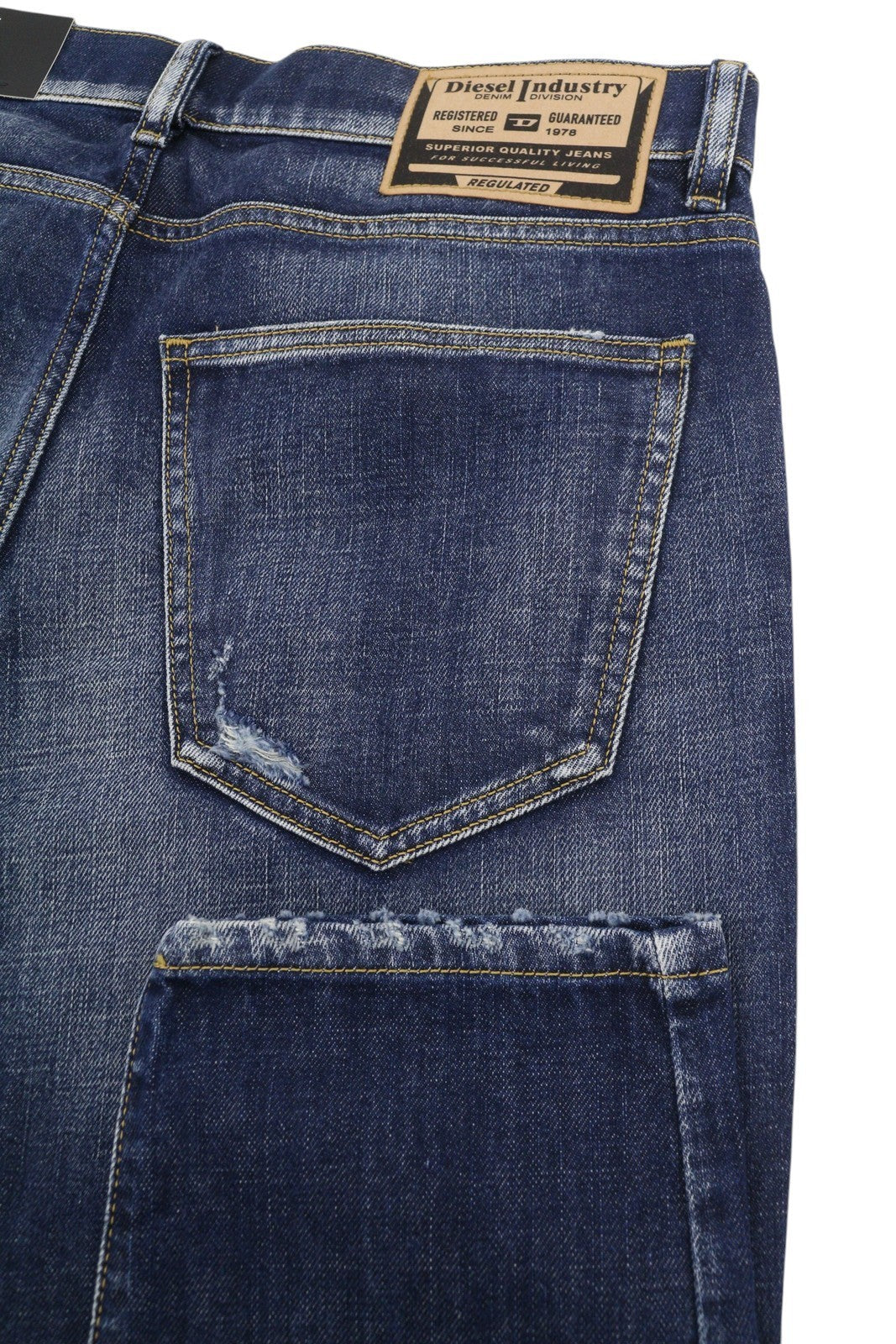 Diesel 2019 D-strukt R917i Men JeansBlue Faded Distress Slim Rrp195