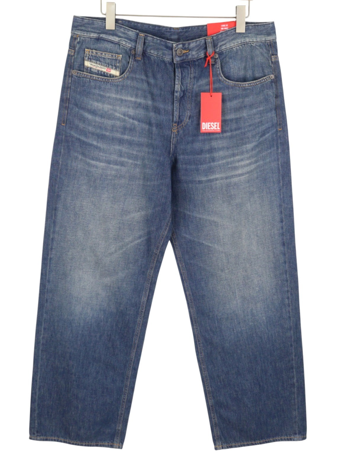 Diesel 2001 D-macro 0njan Hommes Jeansbleu Coupe Ample Jambe Droite Rrp175
