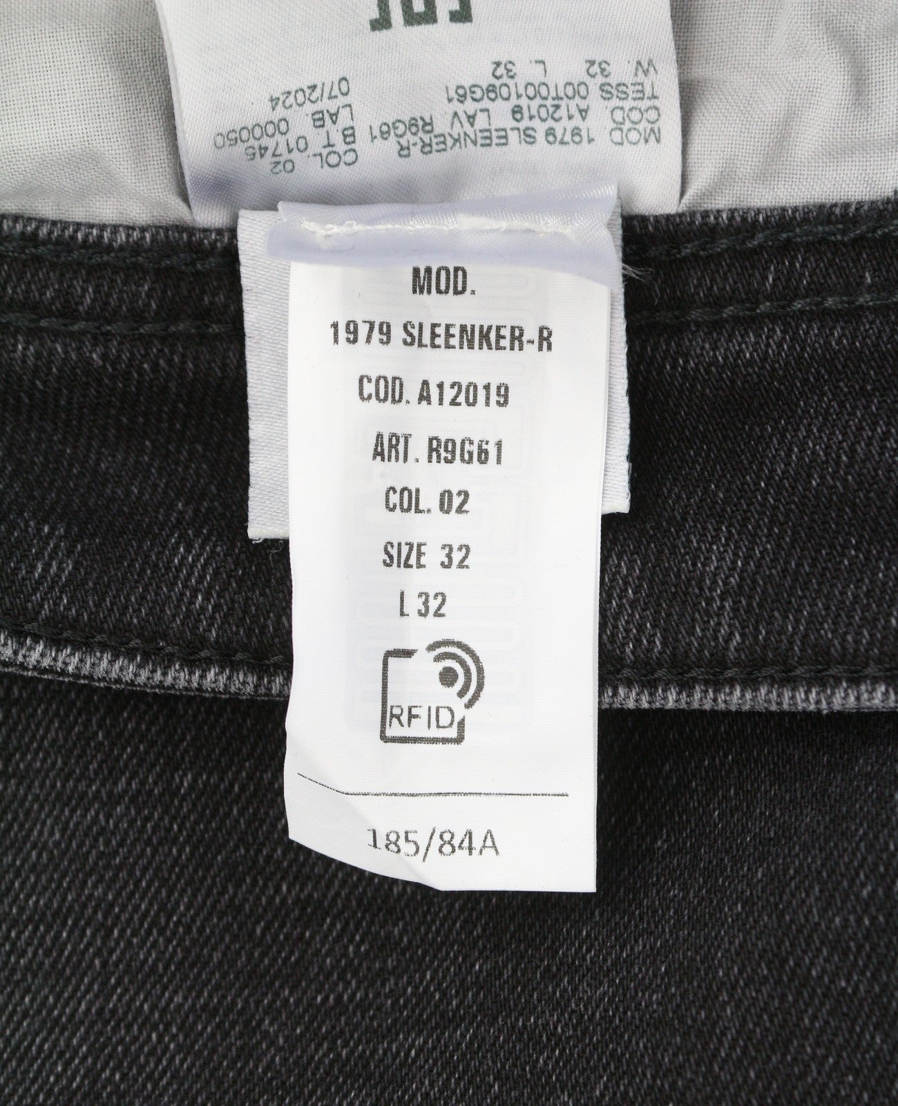 Diesel 1979 Sleenker R9g61 Muži Džínové černé Vousy Vybledlé Skinny Rrp150