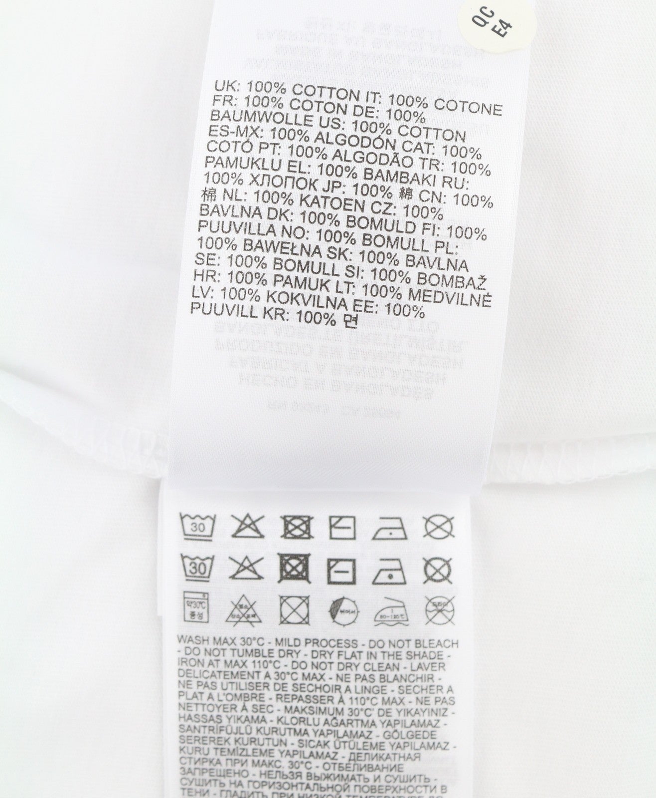 Diesel T-just-l4 Men T-shirtwhite Cotton Tricot Crew Neck Short Sleeve