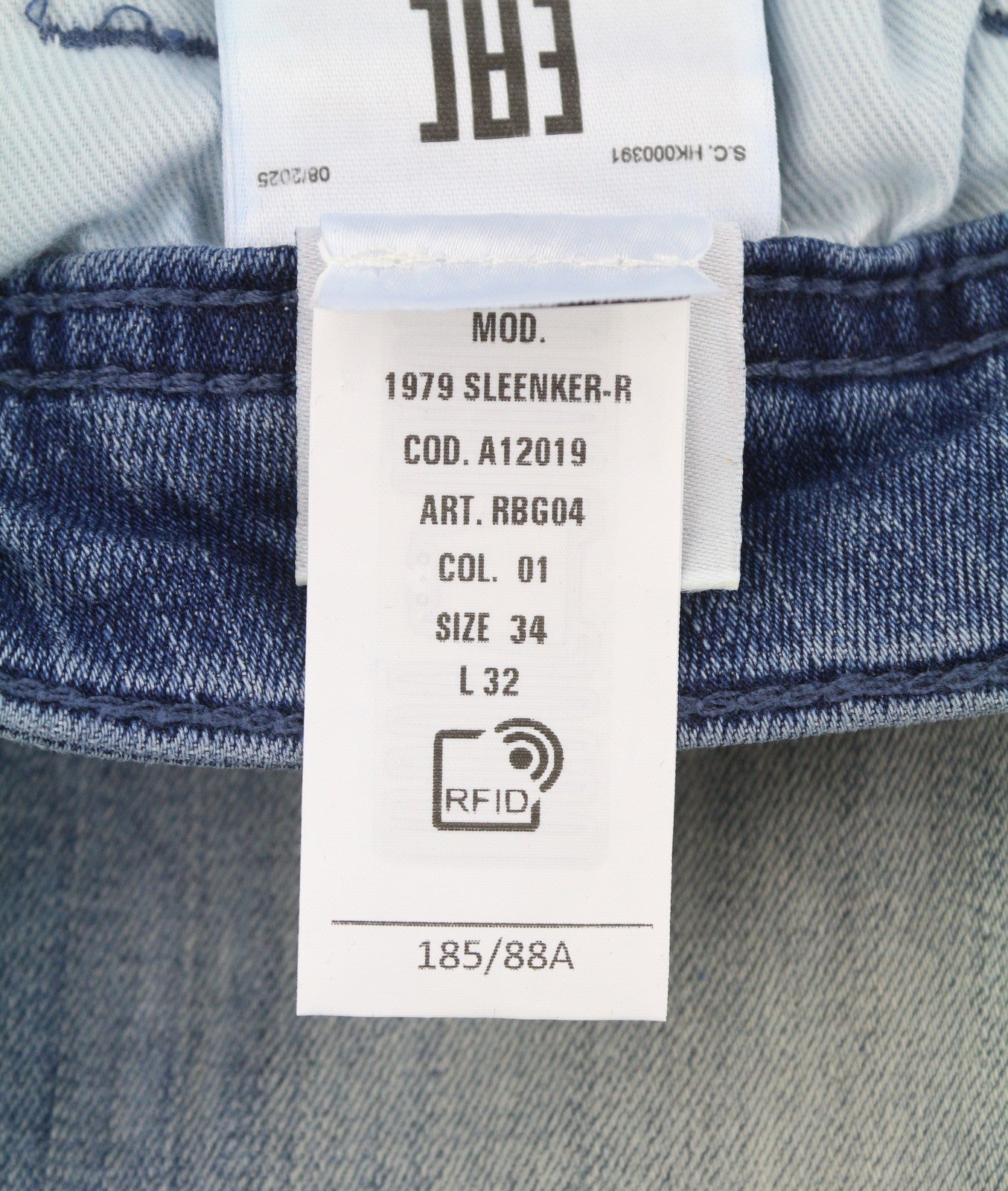 Diesel 1979 Sleenker Rbg04 Muži Jeansblue Distress Faded Skinny Rrp195