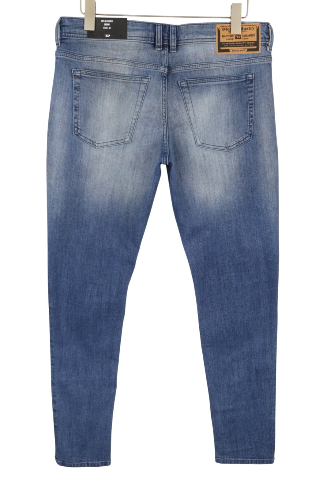 Diesel 1979 Sleenker Rbg04 Muži Jeansblue Distress Faded Skinny Rrp195