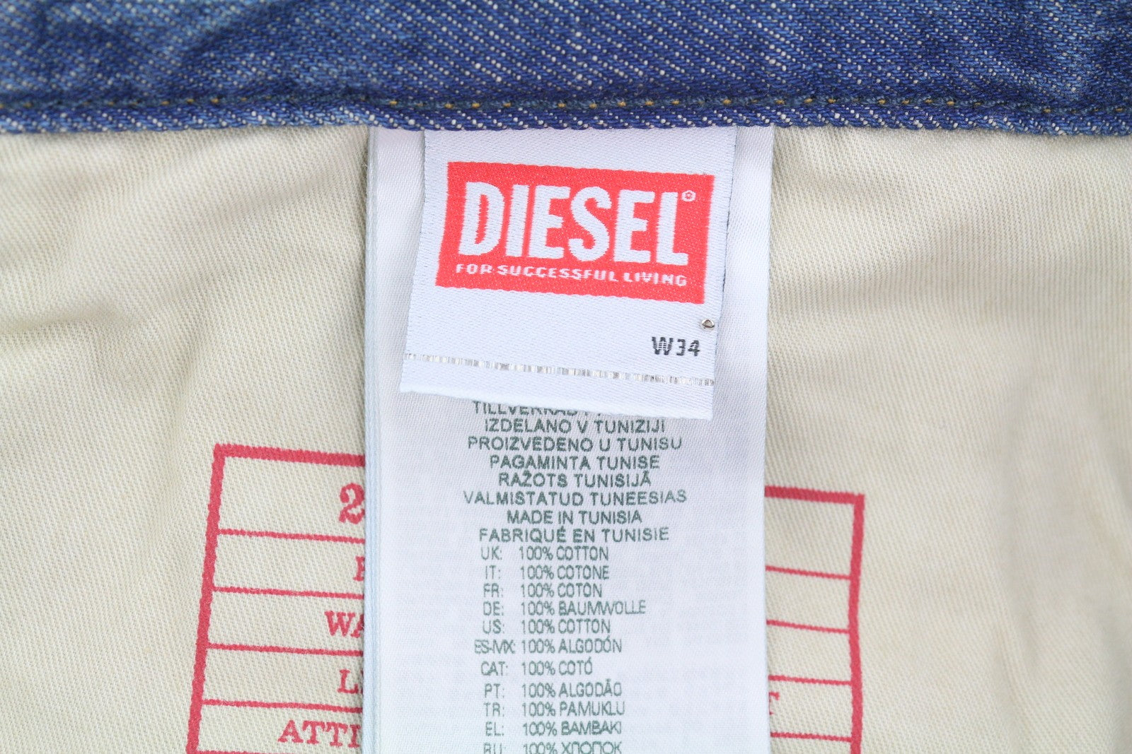 Diesel 2001 D-macro 0njan Herre Jeansblå Loose Fit Lige ben Rrp175