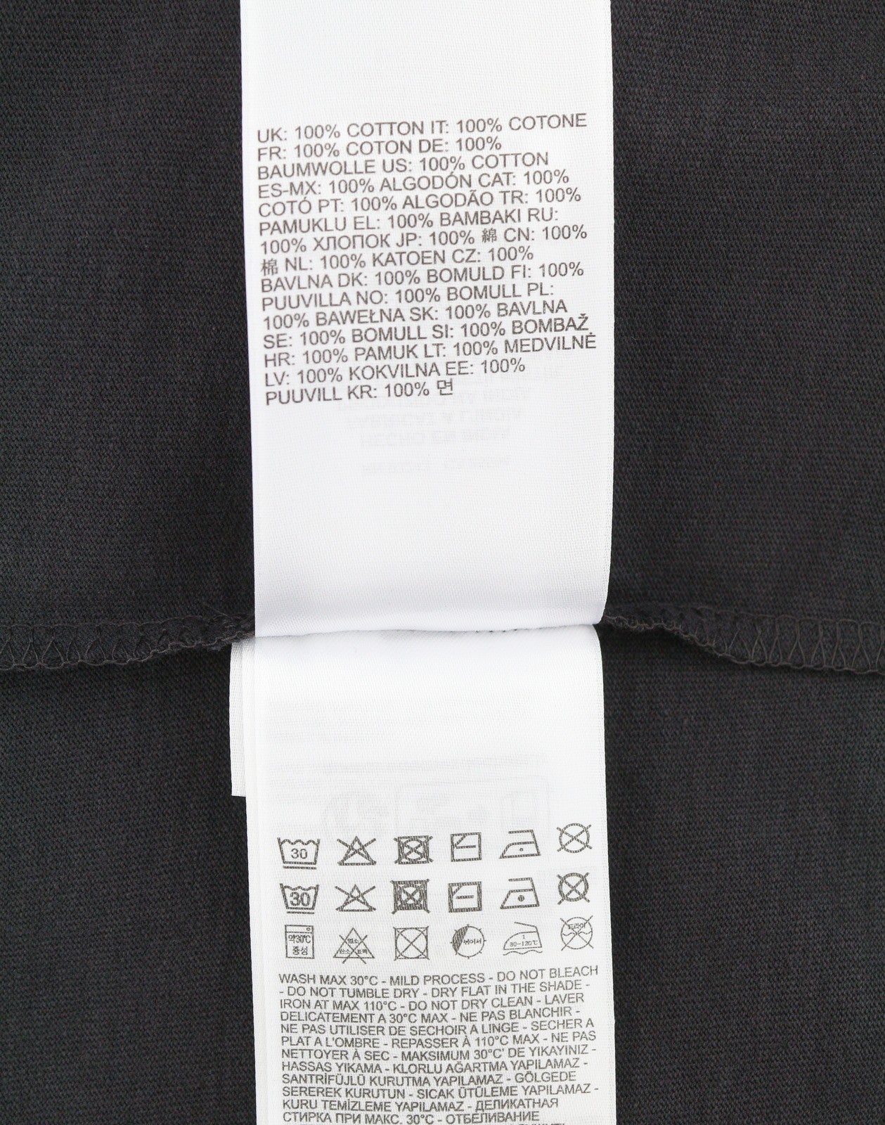 Diesel T-wash-q1 Herre T-shirt, grå falmet mønstret oversized kortærmet