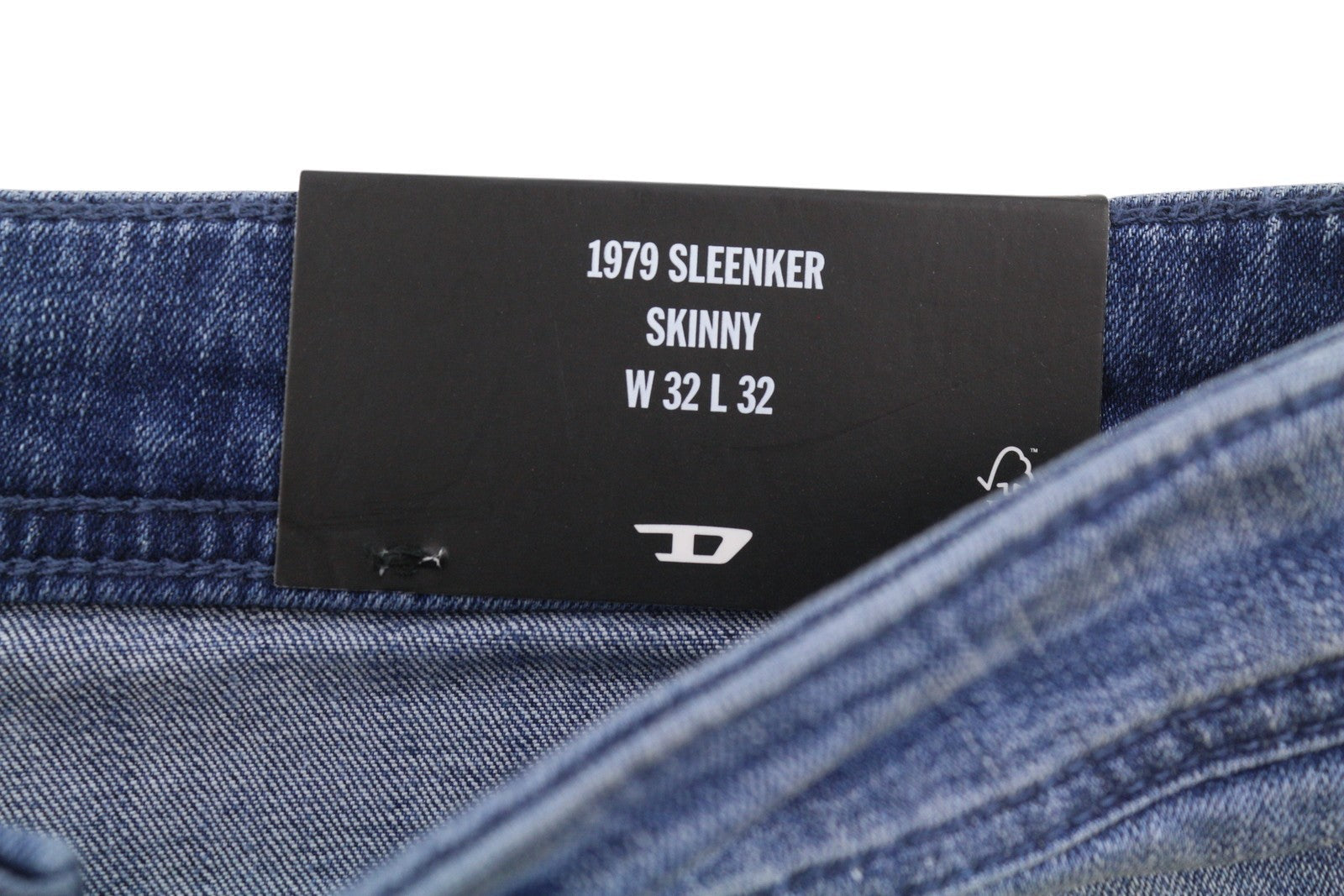 Diesel 1979 Sleenker Rbg04 Muži Jeansblue Distress Faded Skinny Rrp195