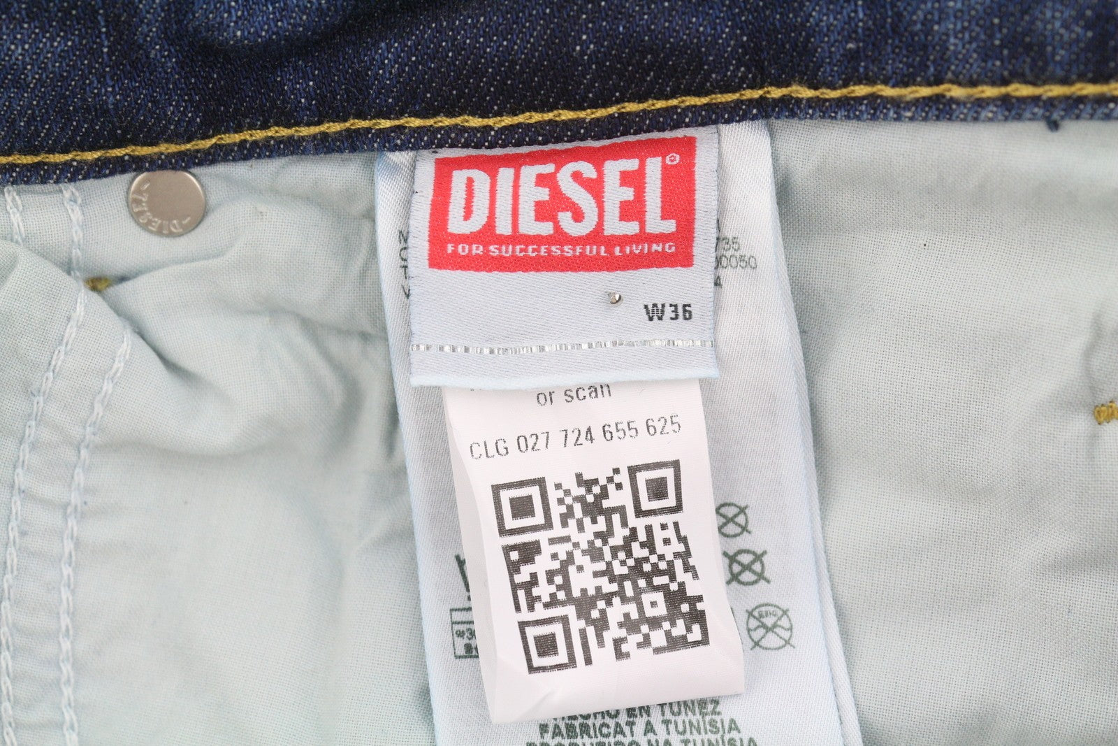 Diesel 2019 D-strukt R8i0c Hommes Jeansblue Faded Distress Rrp250