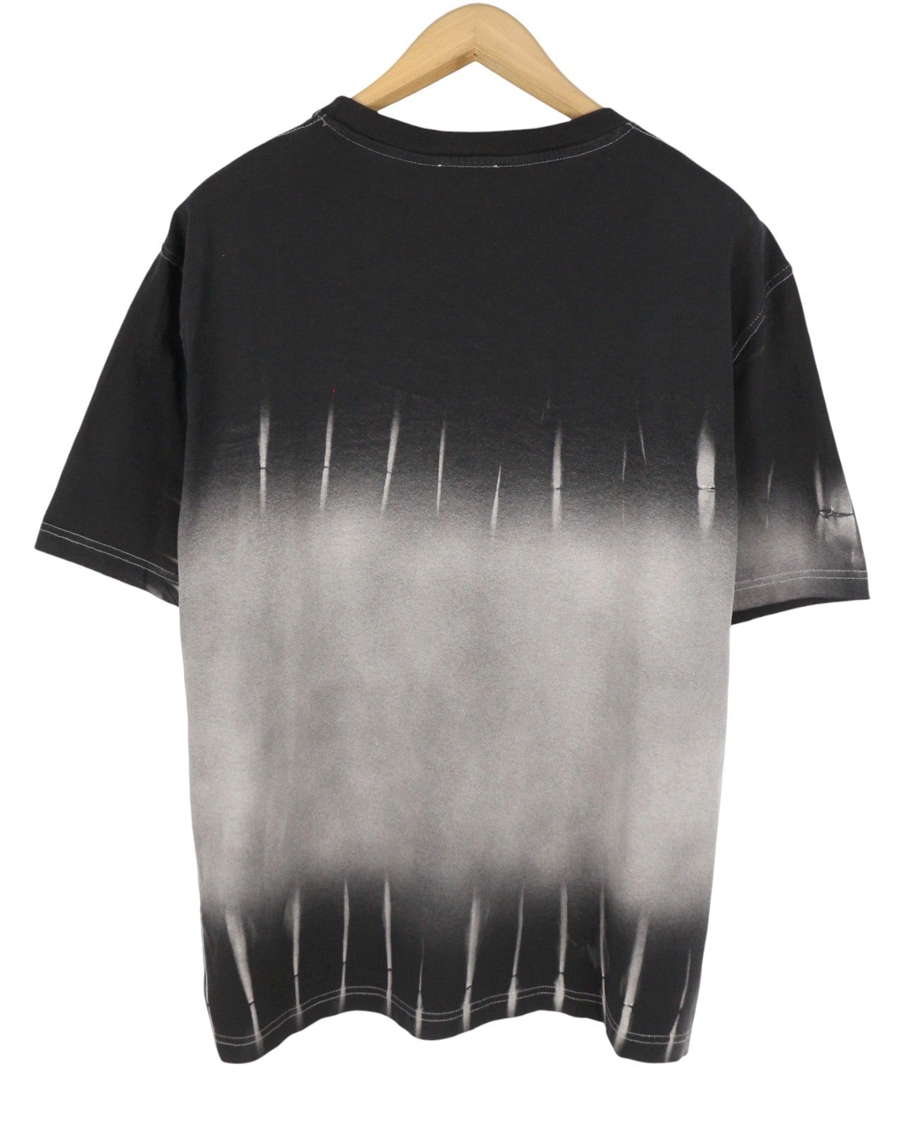 Diesel T-adjust-r21 Pánské tričko 2xl Černá kravatový potisk Crew Neck Krátký rukáv