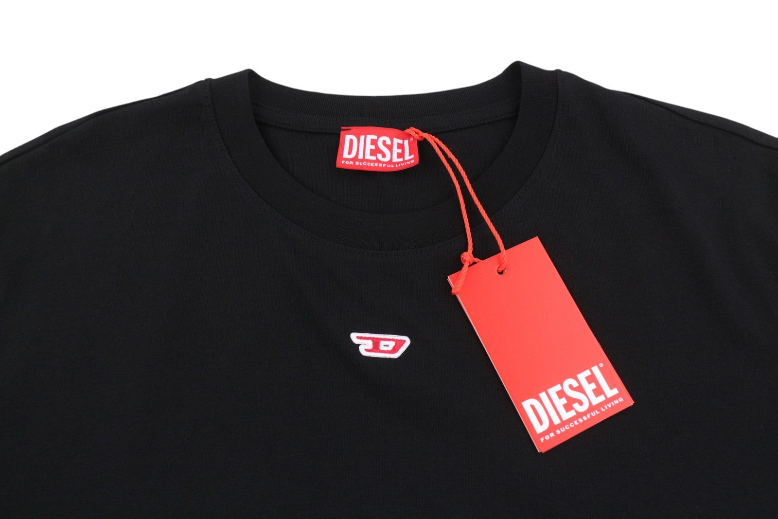 Pánské tričko Diesel T-diegor-d Černá Bavlna Tricot Crew Výstřih Krátký rukáv