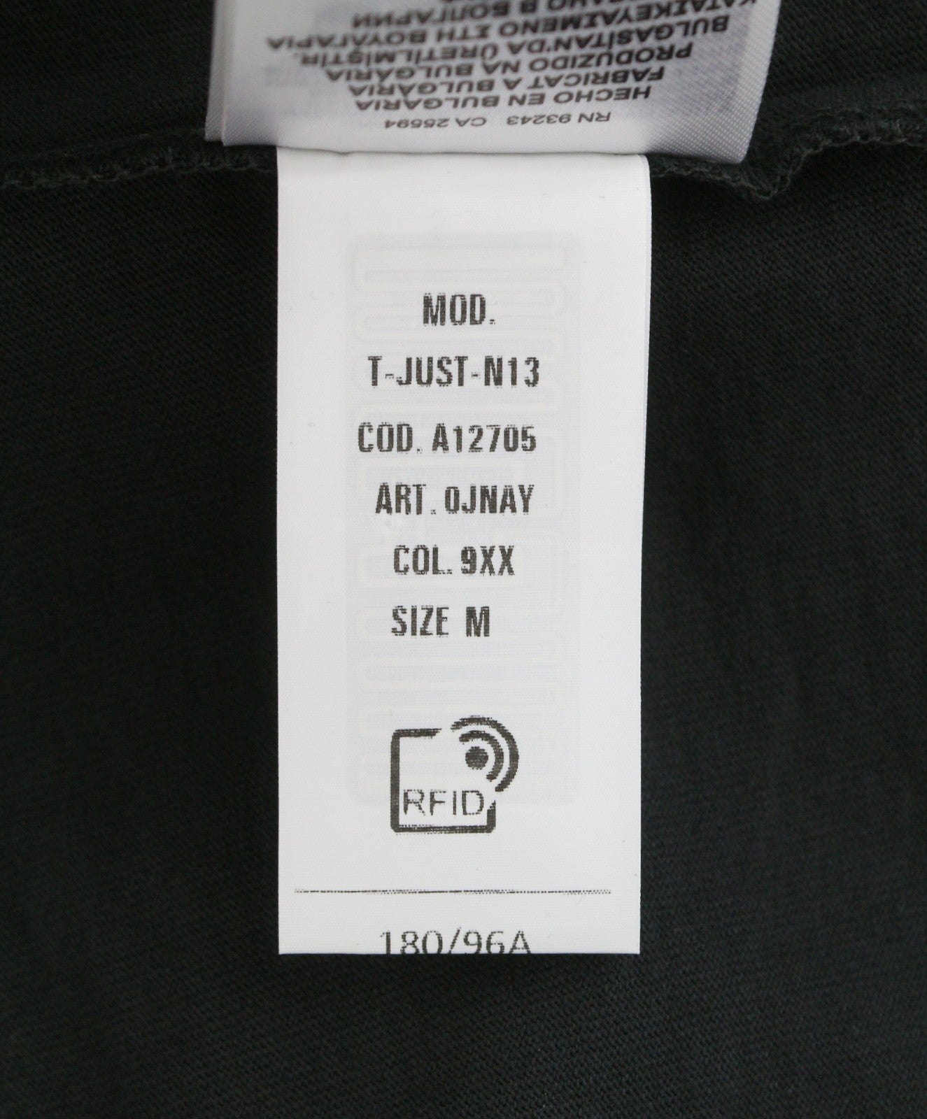 Diesel T-just-n13 T-shirt da uomo con logo nero girocollo manica corta