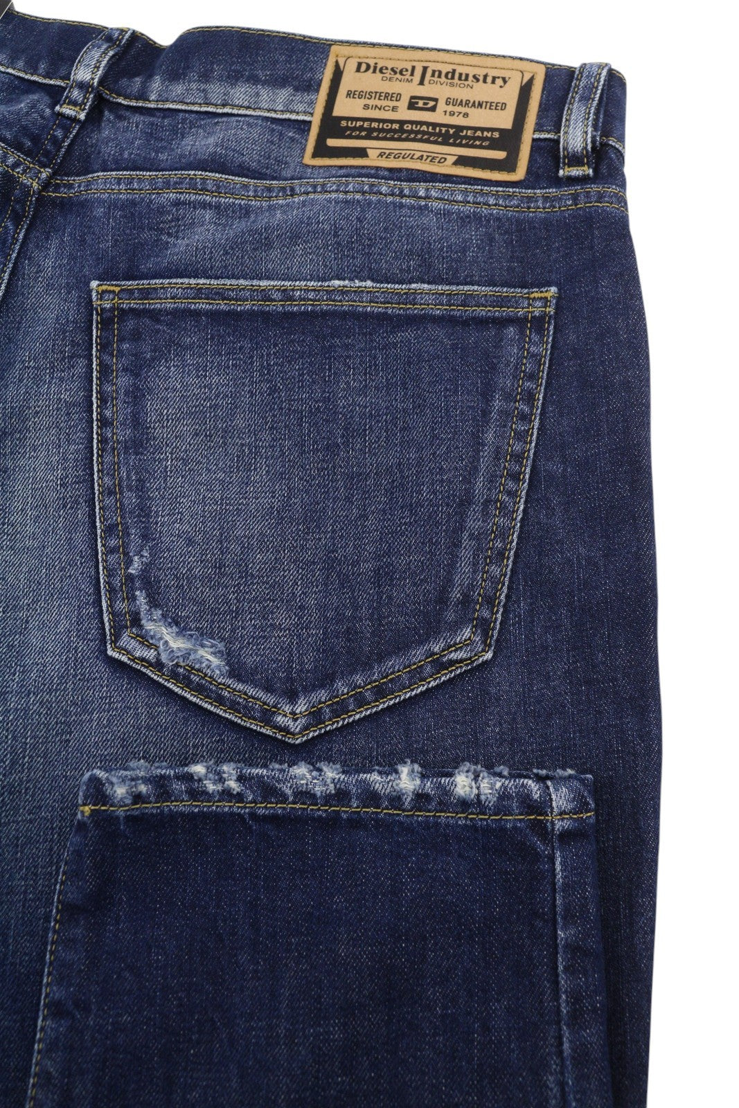 Diesel 2019 D-strukt R917i Men Jeansblue Faded Distress Slim Rrp195