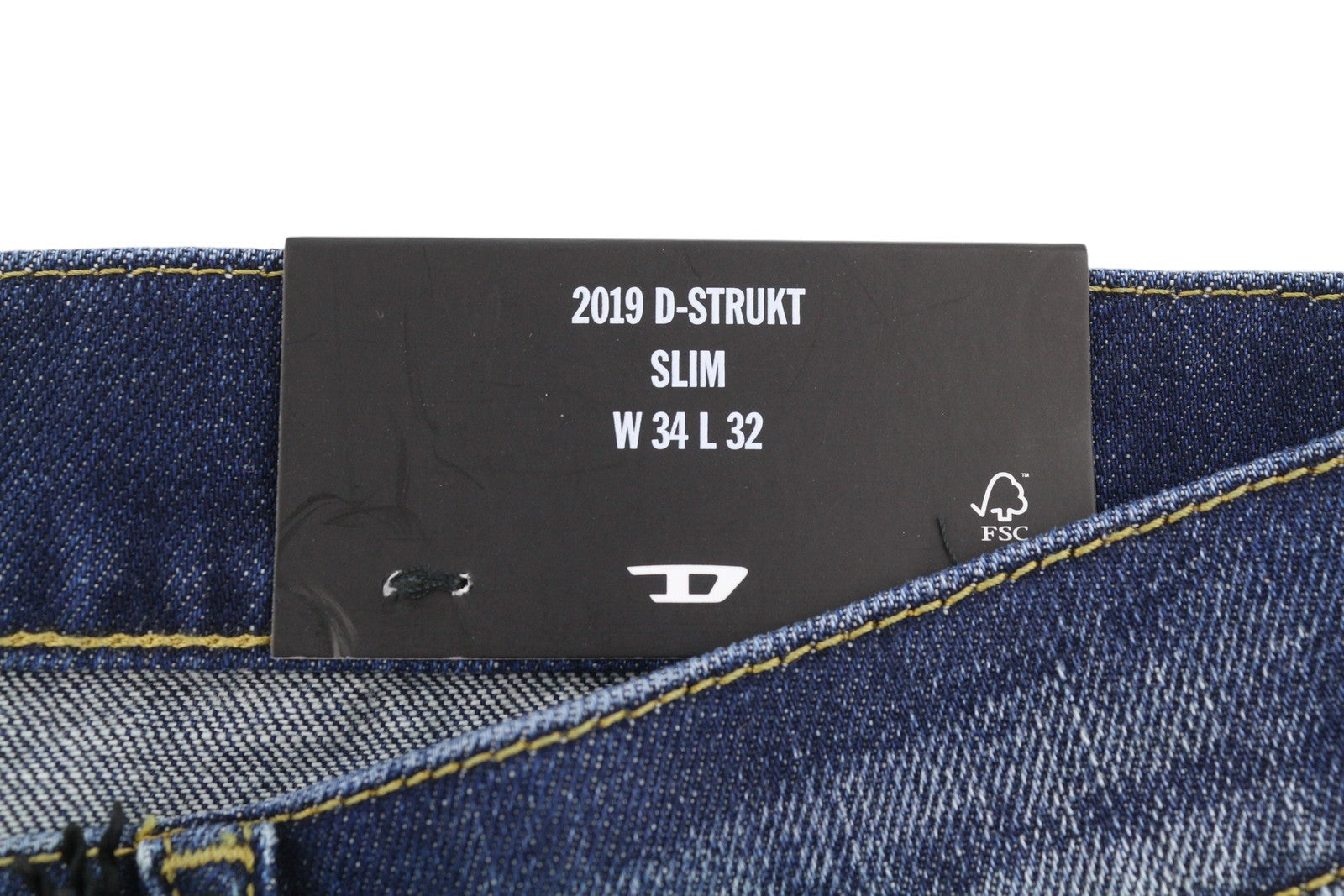 Diesel 2019 D-strukt R917i Men Jeansblue Faded Distress Slim Rrp195