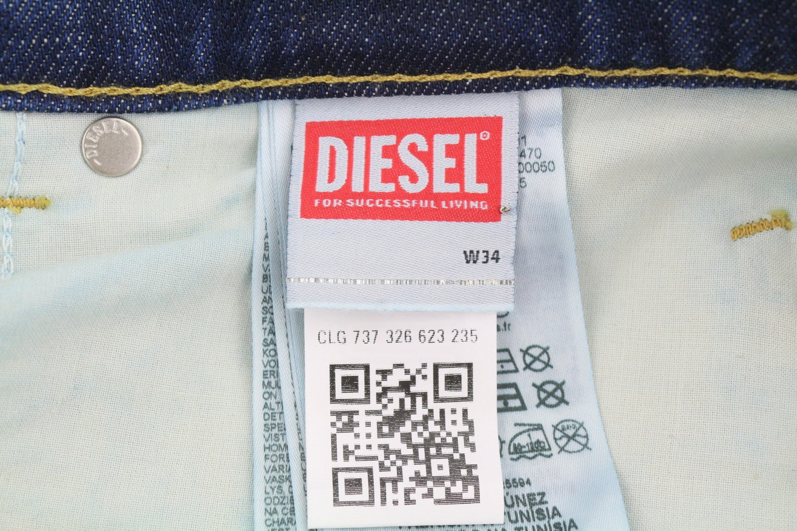 Diesel 2019 D-strukt R917i Men Jeansblue Faded Distress Slim Rrp195