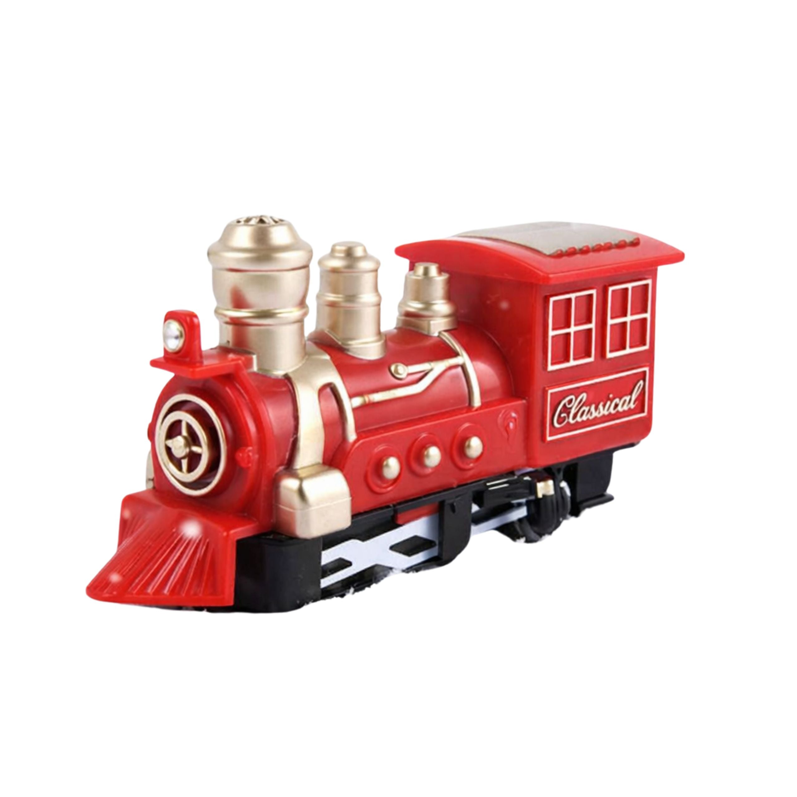 Classic Mini Train Battery Operated Locomotive Wagons With Tracks 13 Pcs.