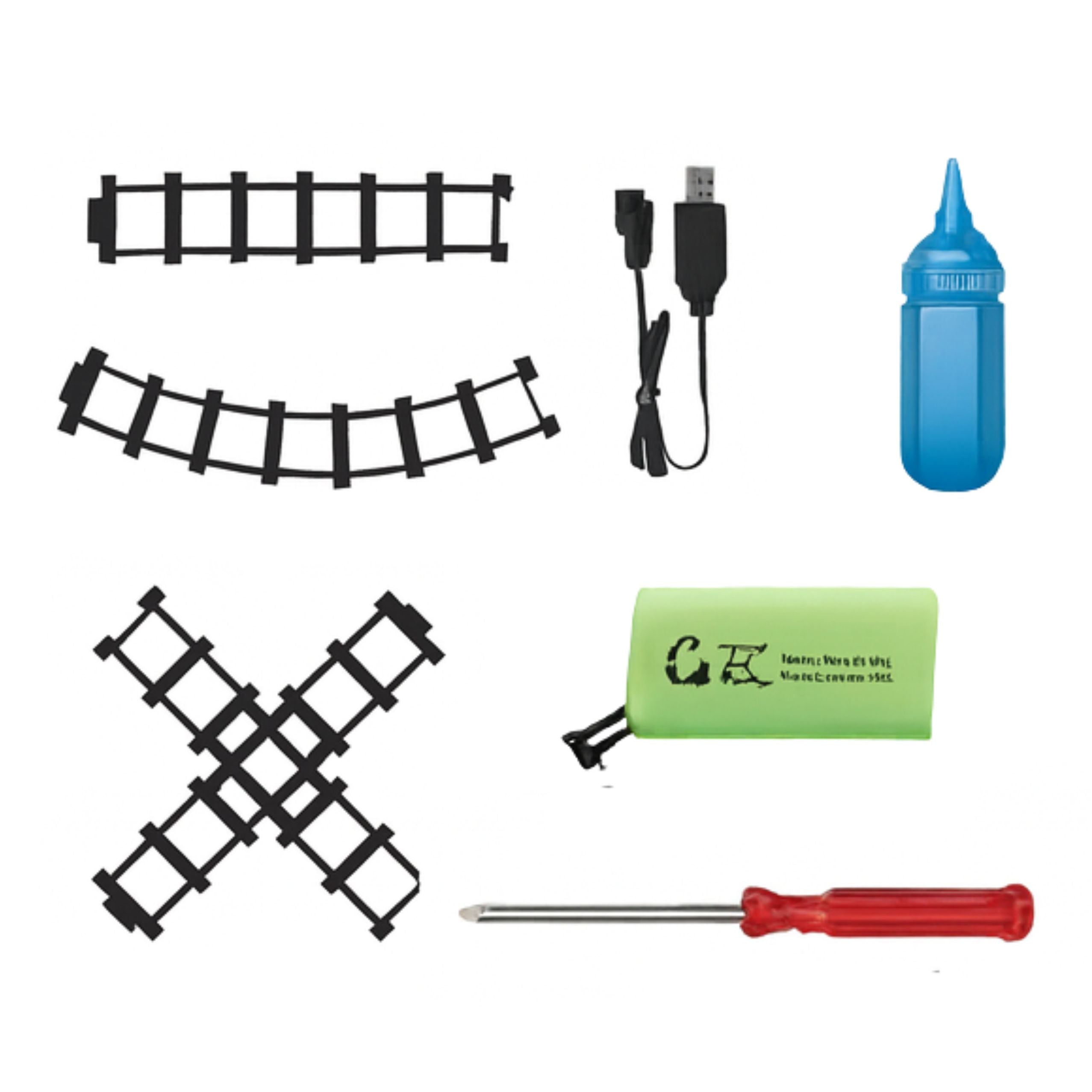 Electric Train Classic Train Lights Sounds Smoke 24 Pcs.