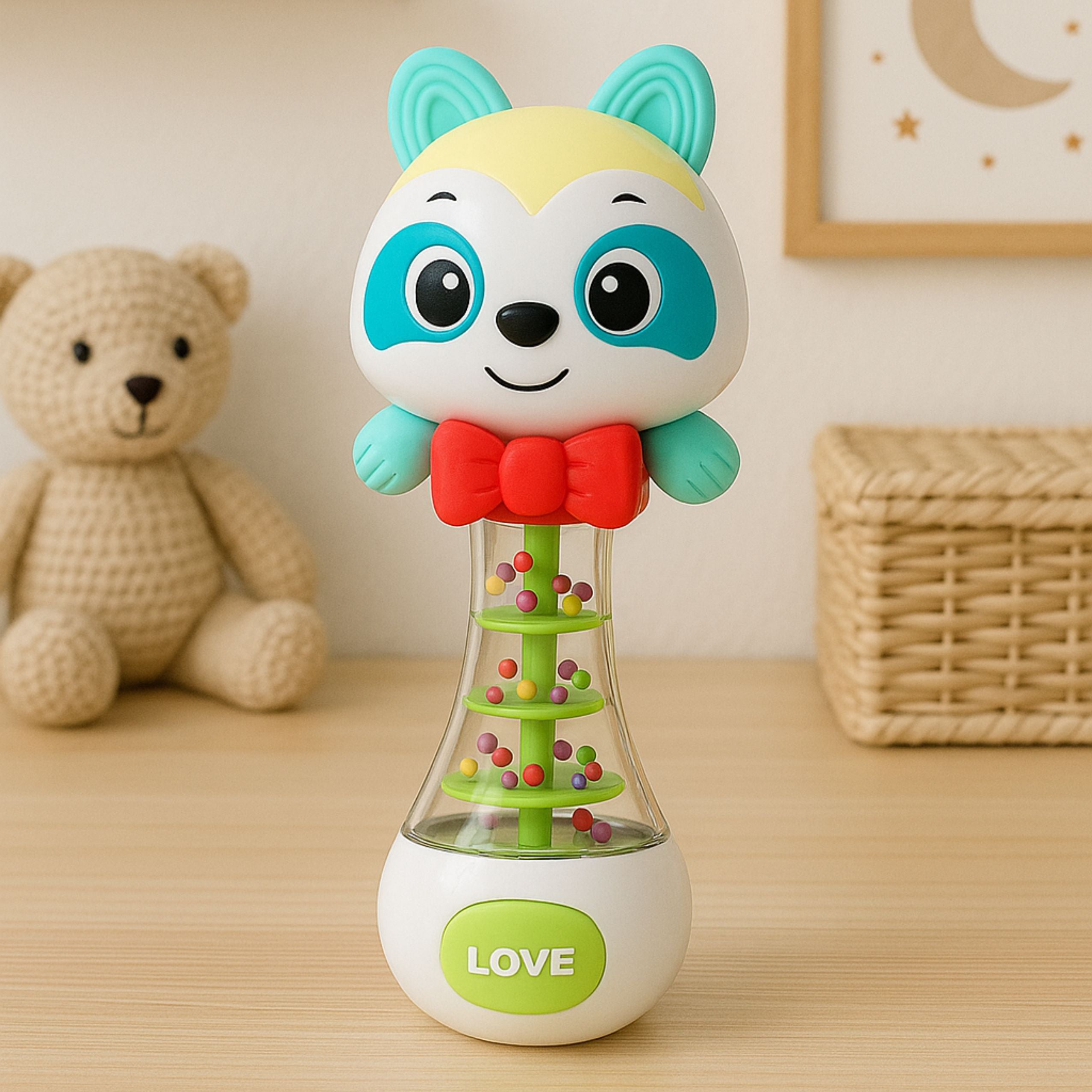 Rattle Toy For Babies Teddy Bear With Colorful Balls
