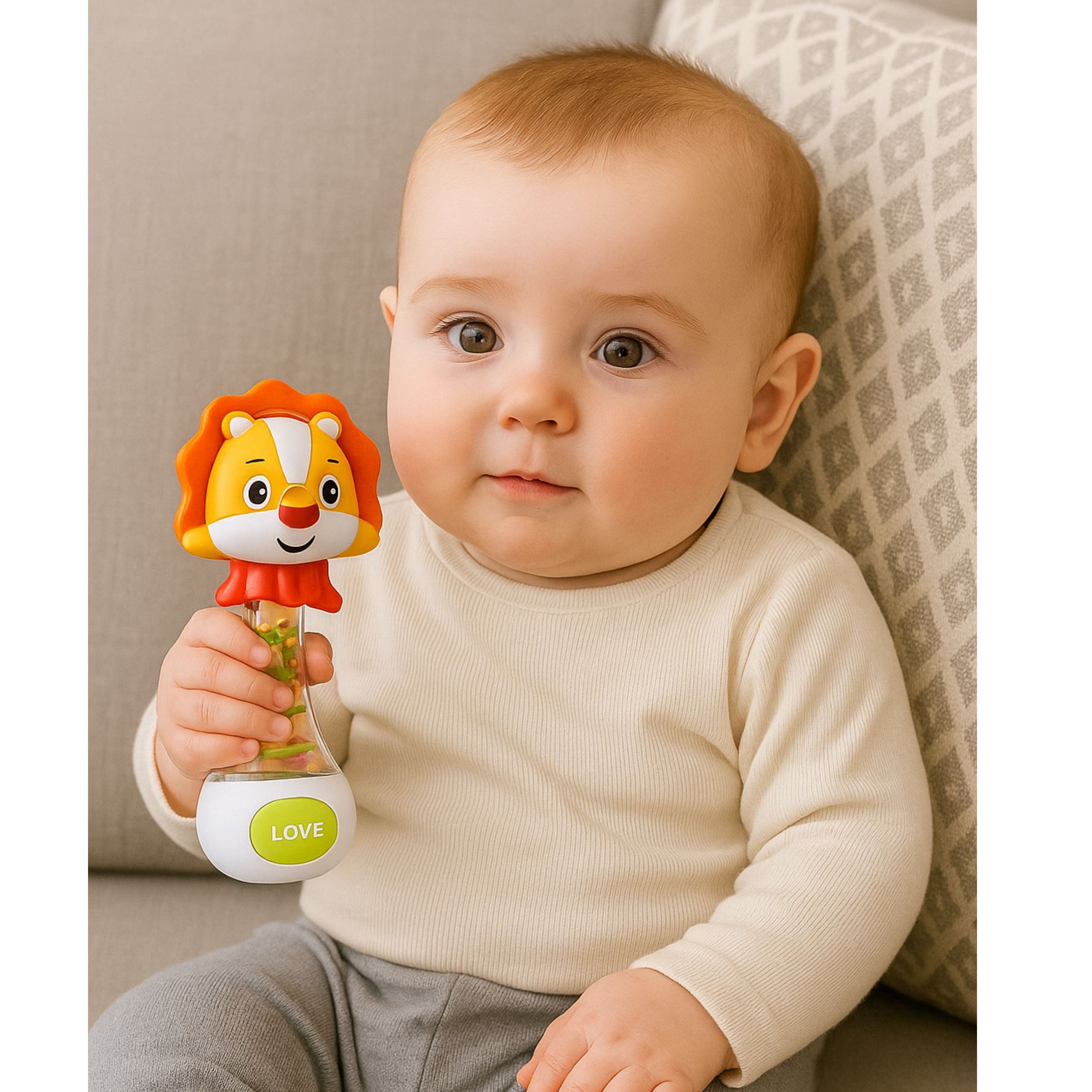 Rattle Toy For Baby Lion With Colorful Balls