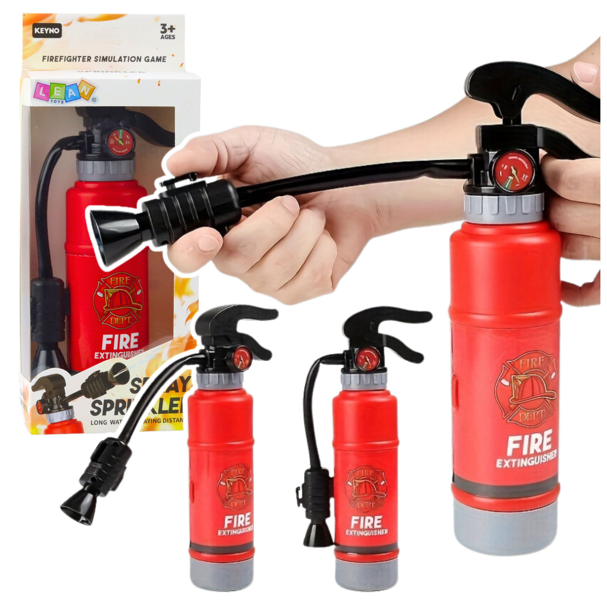 Toy Fire Extinguisher For A Little Firefighter With Water Spray Function